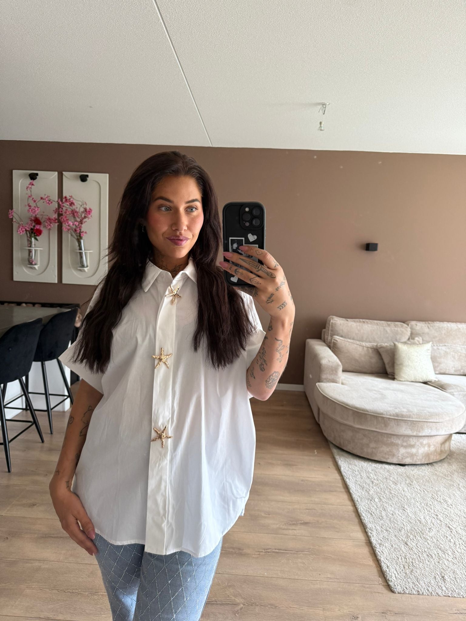 Oversized trend blouse - white