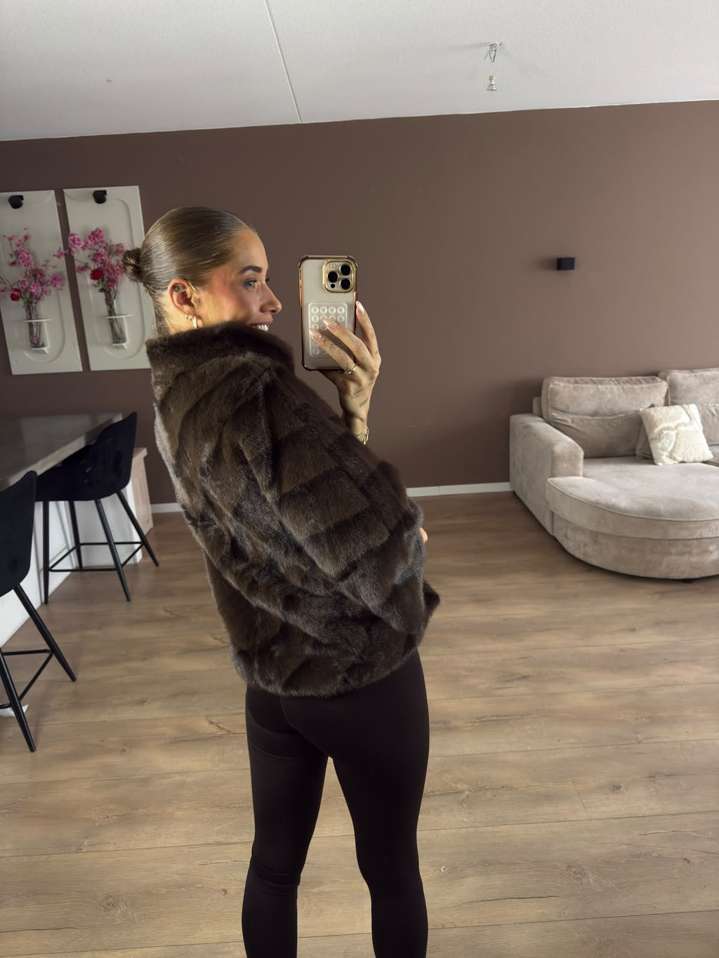 Faux fur bodywarmer