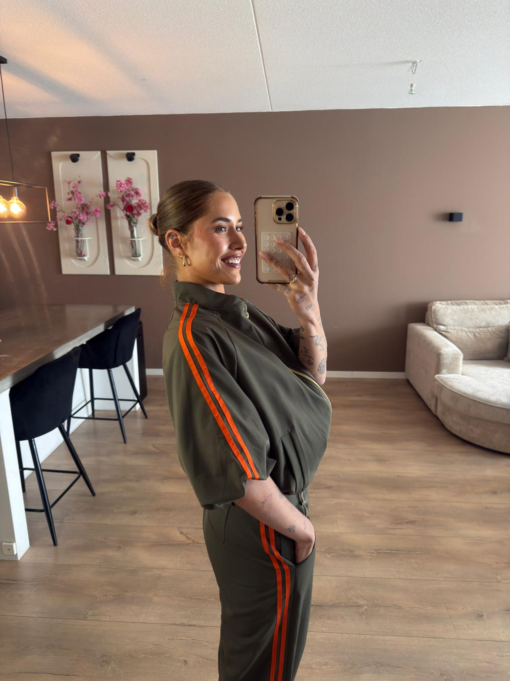 Elise top khaki