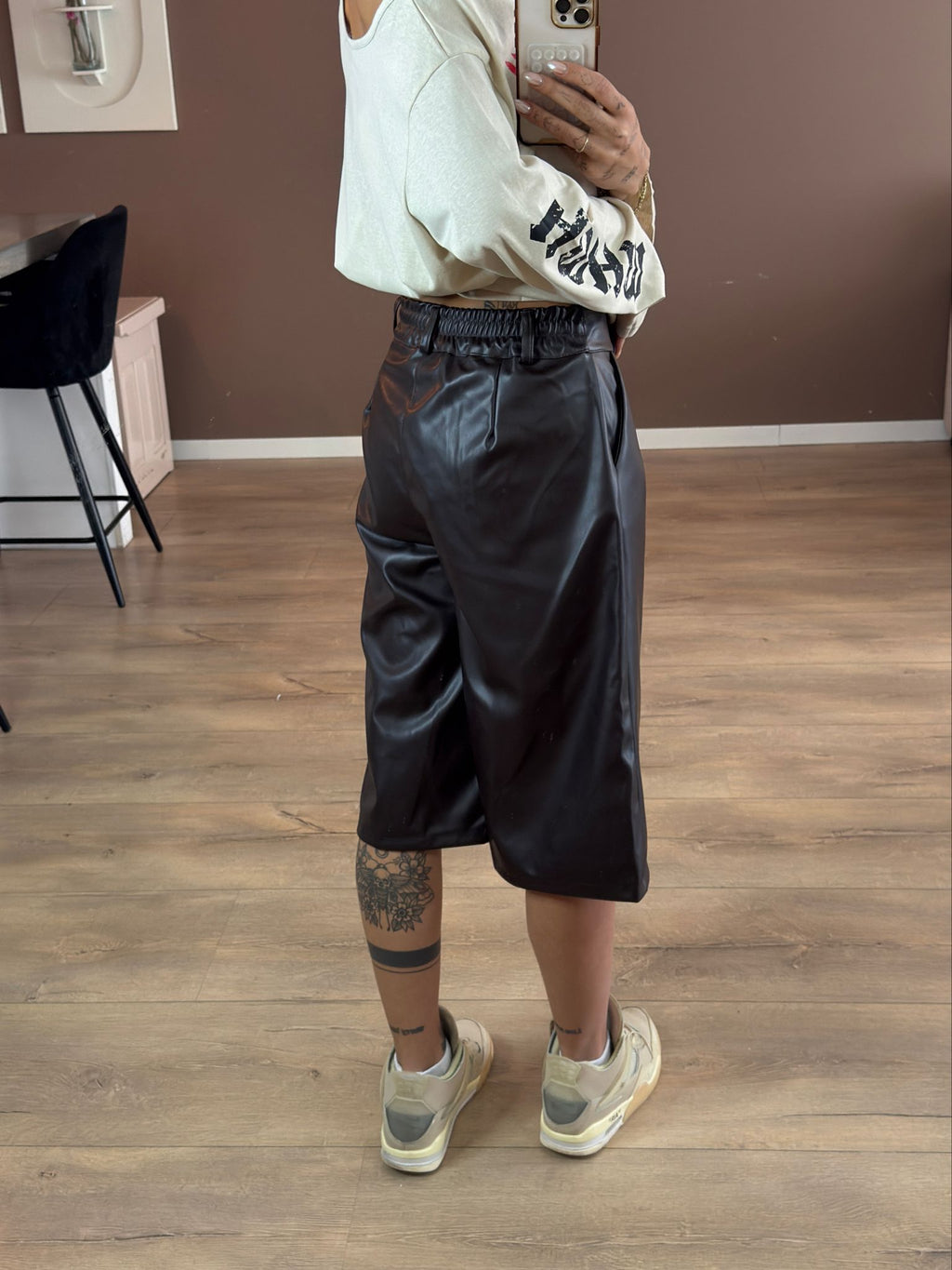 Faux leather Jort