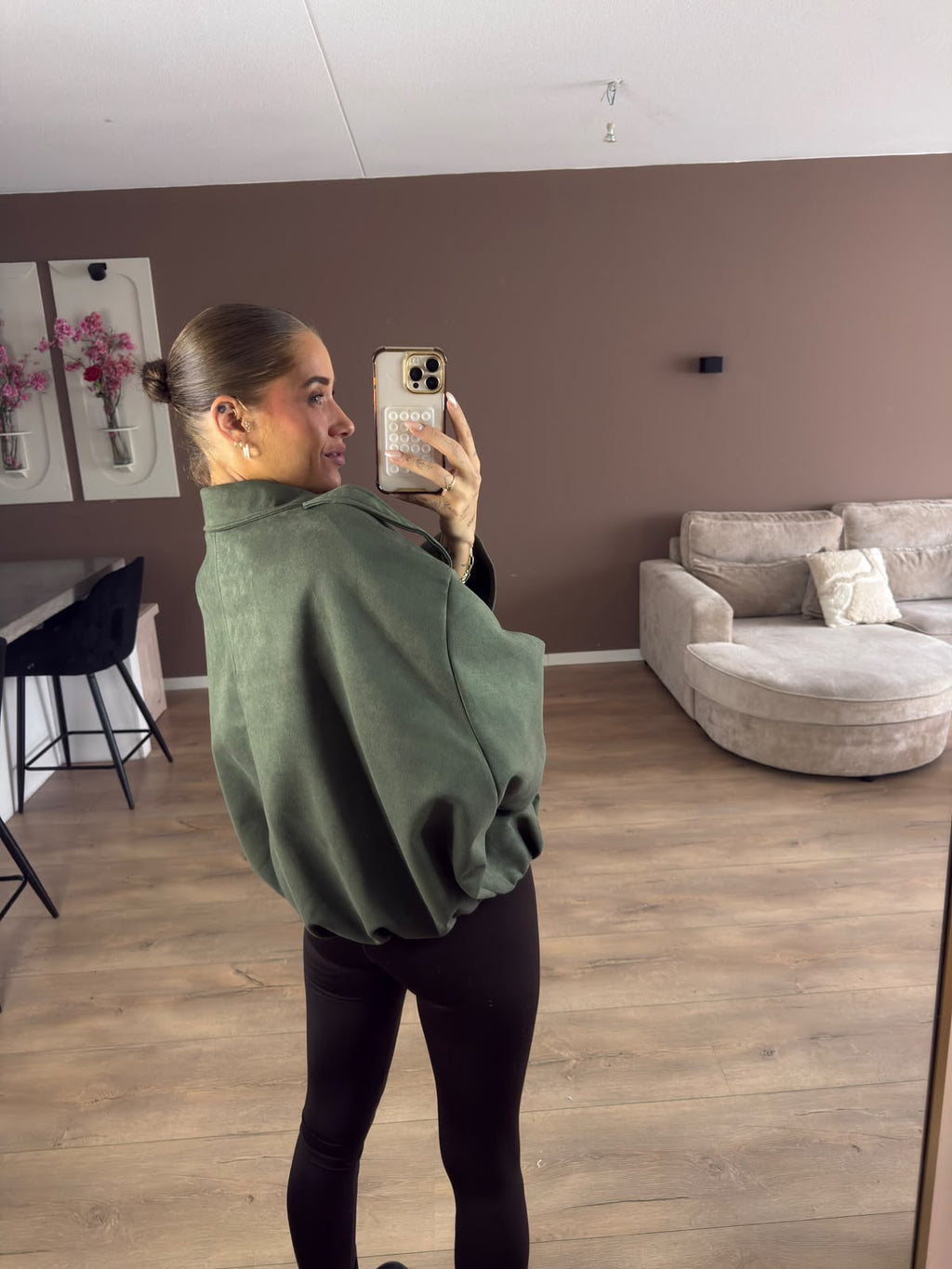 Suede bomber jack