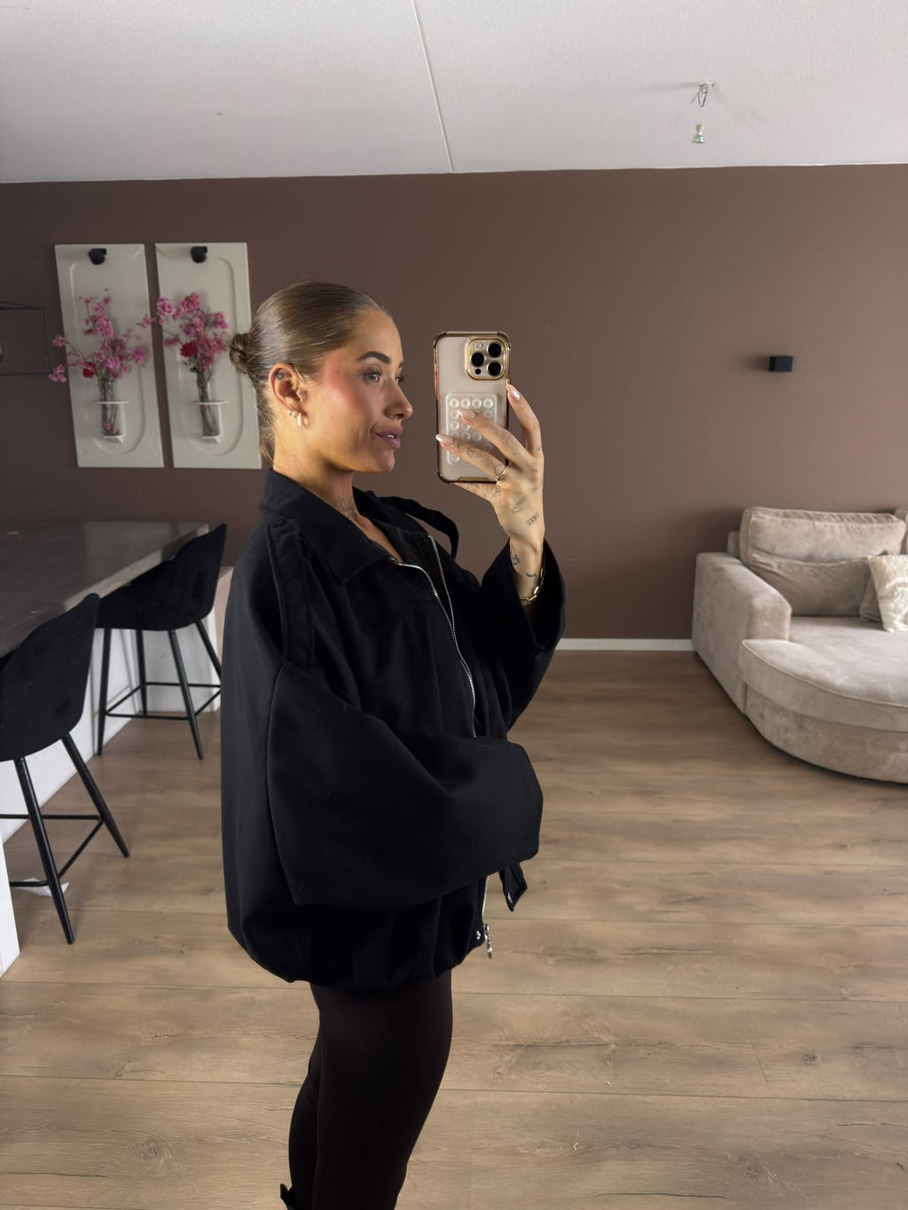 Suede bomber jack