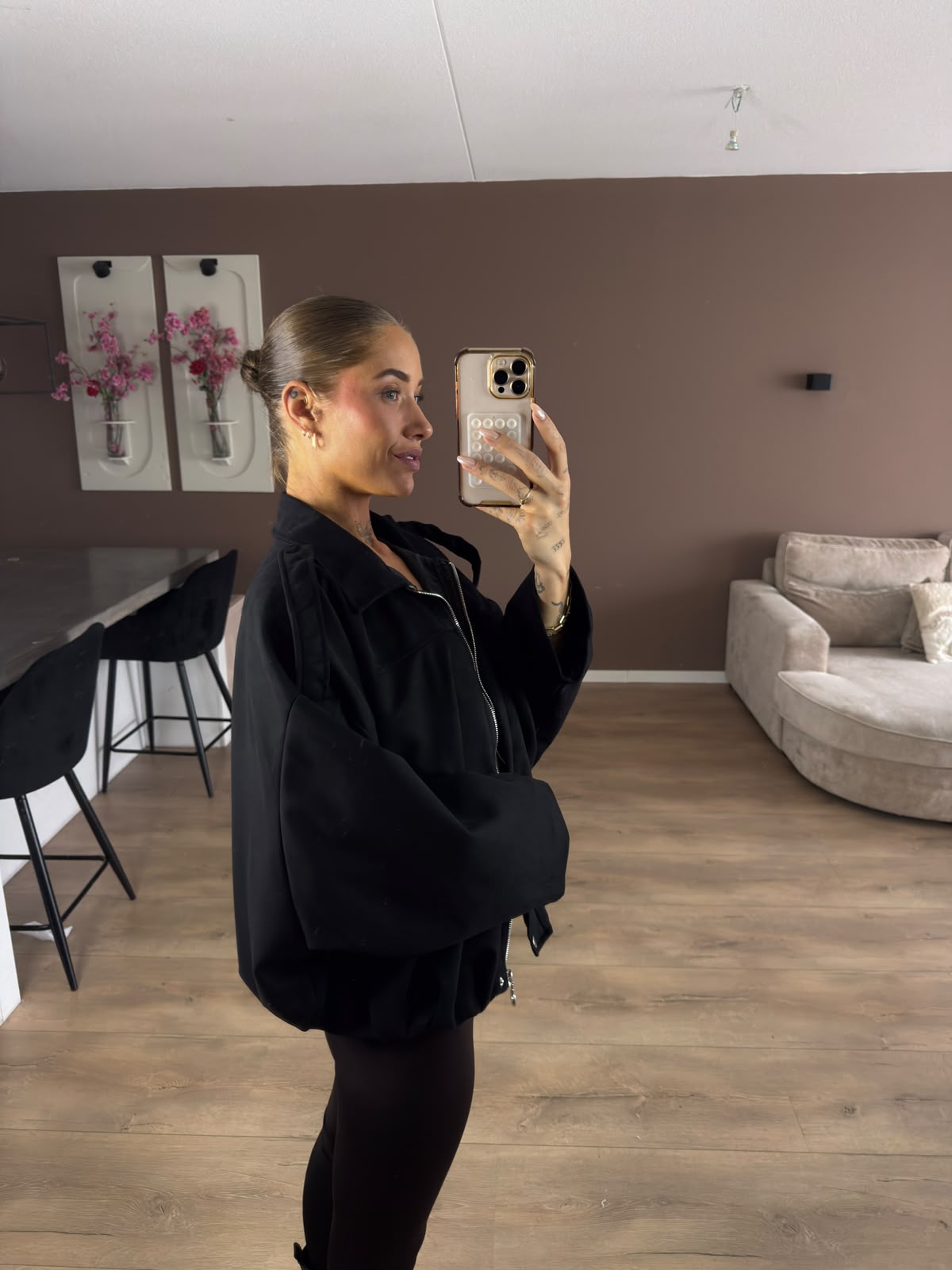 Suede bomber jack