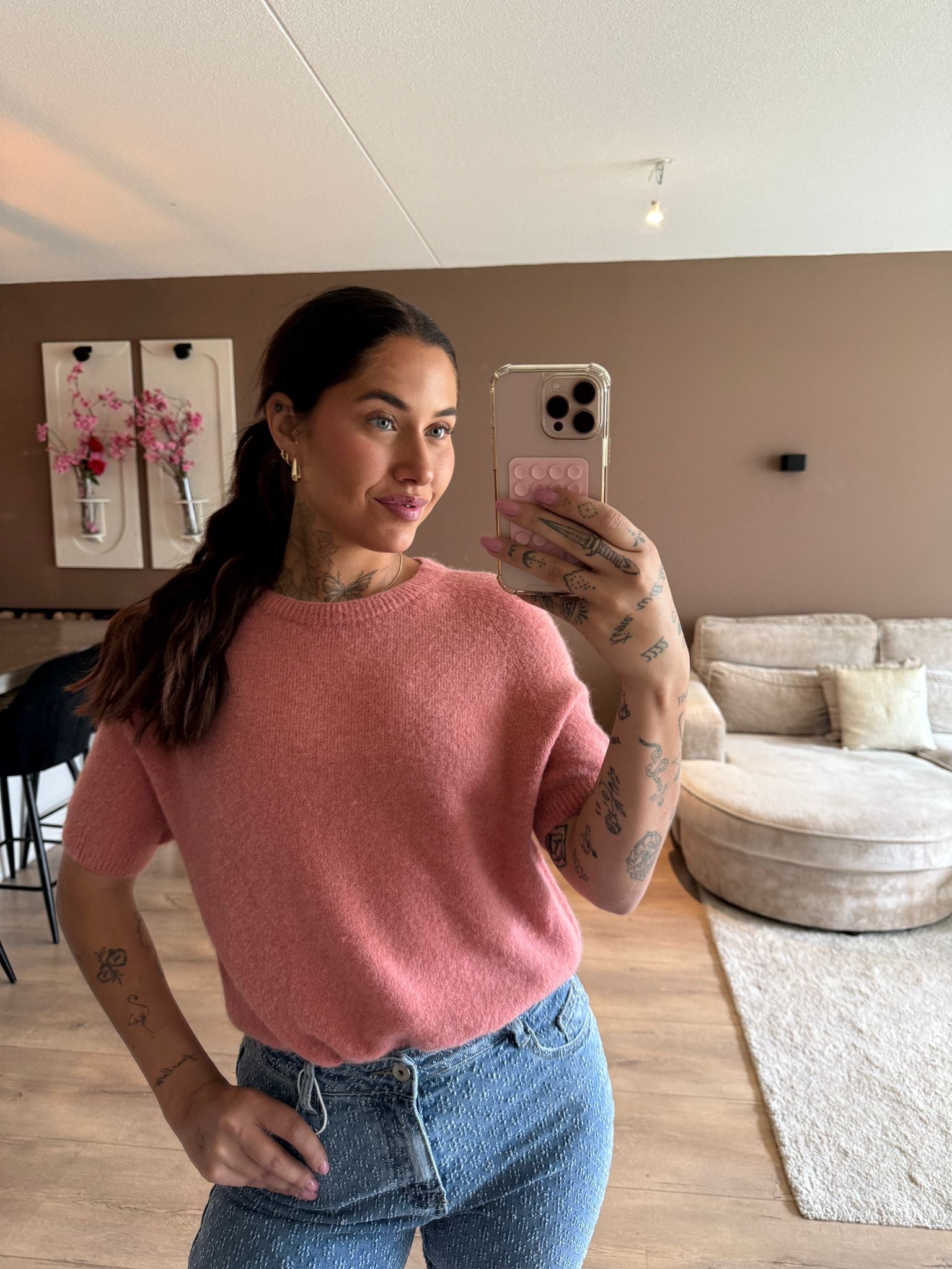 Kailey top - oud roze