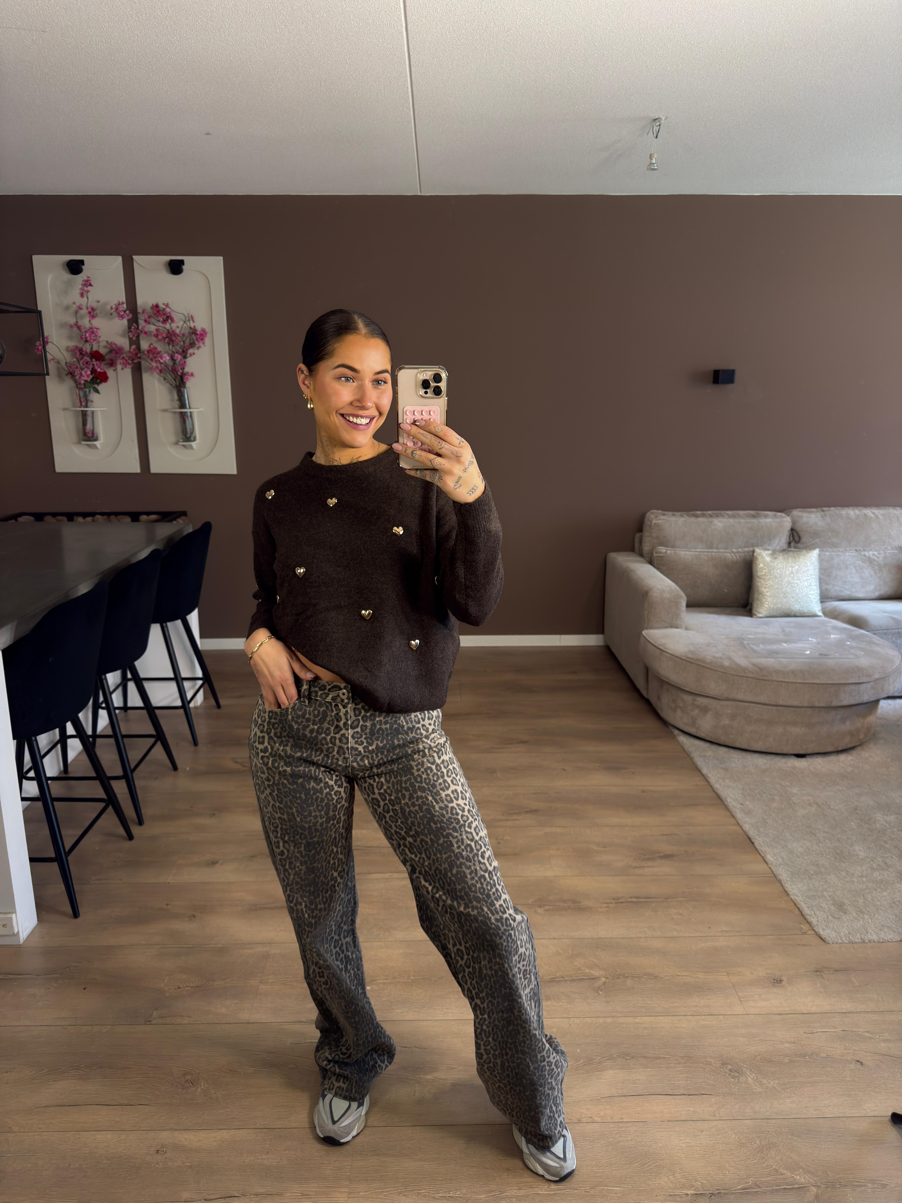 Golden heart knitwear