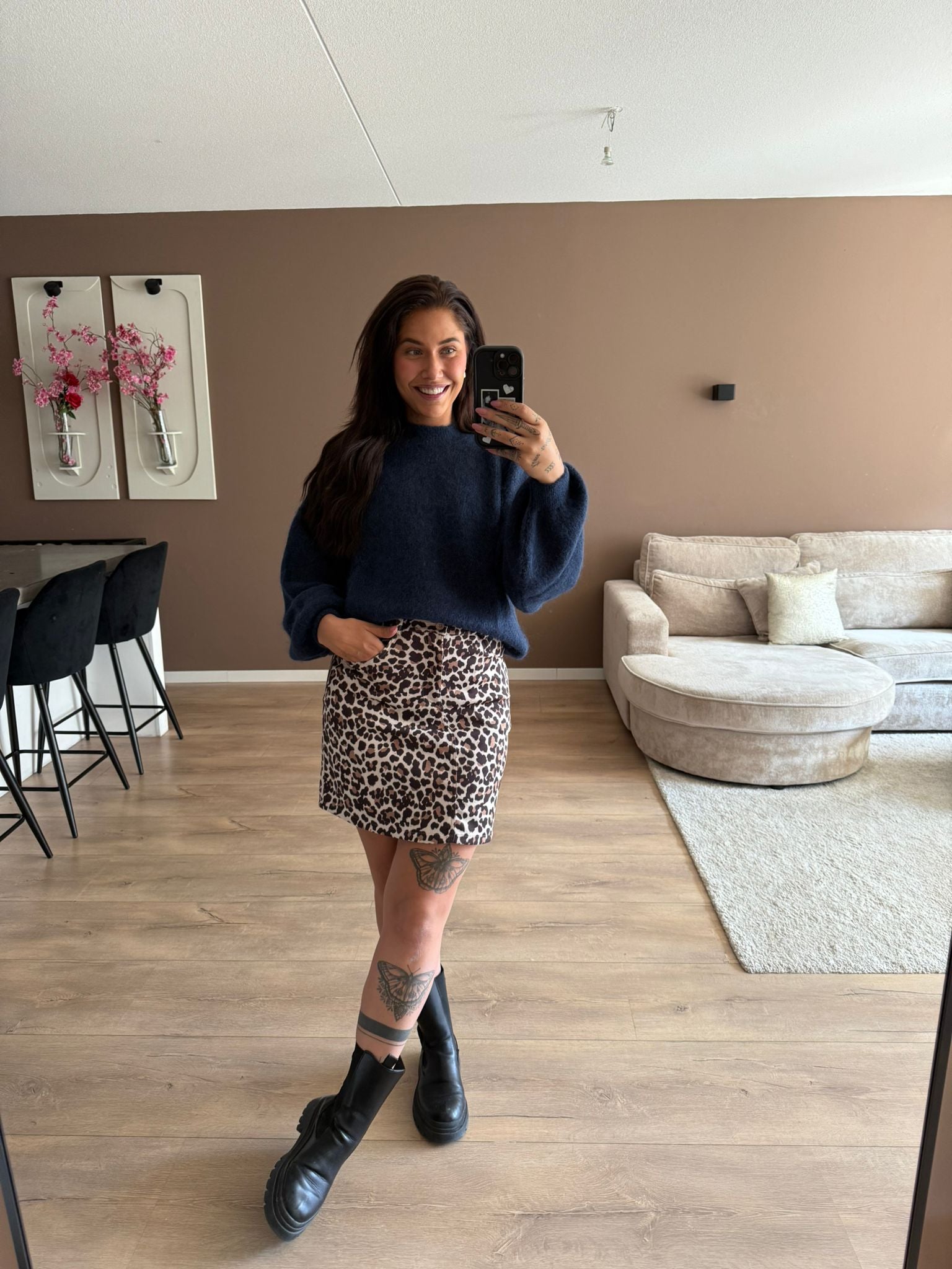 Louisa wollen sweater - kobalt