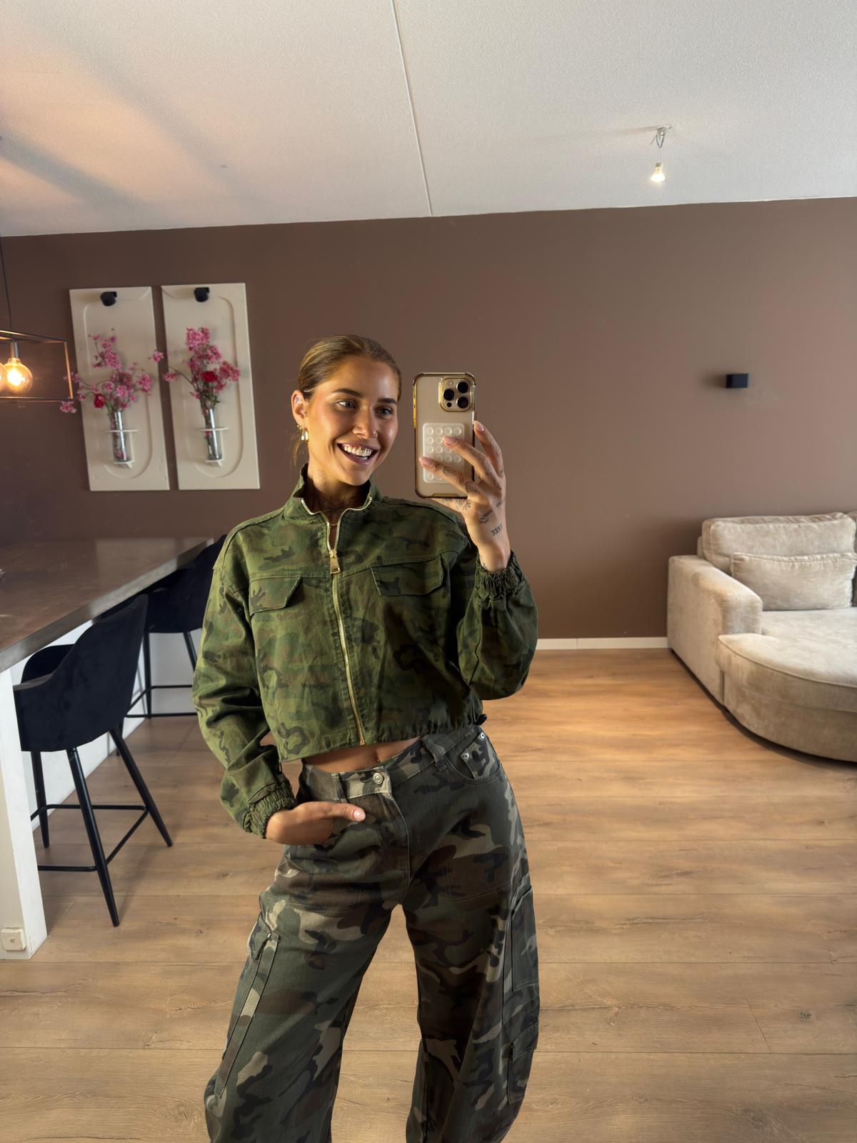 Camo denim jacket
