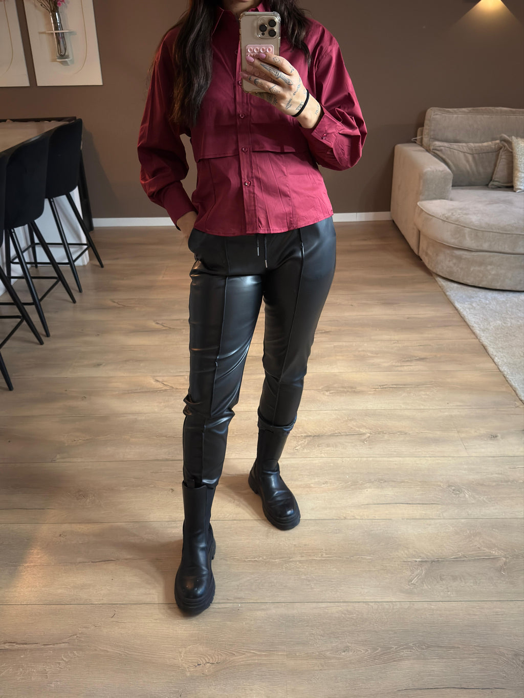 Merel leren pants