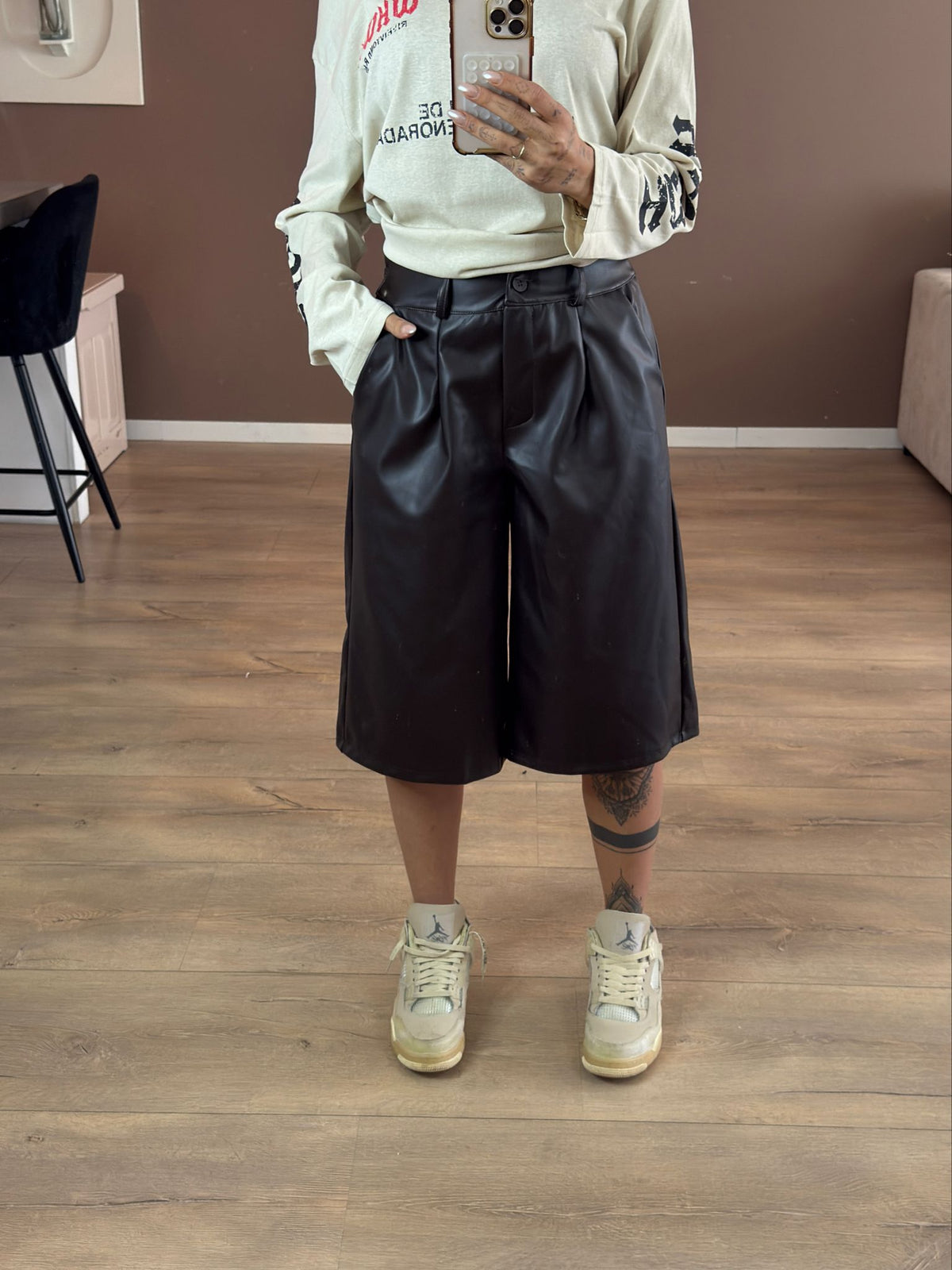 Faux leather Jort