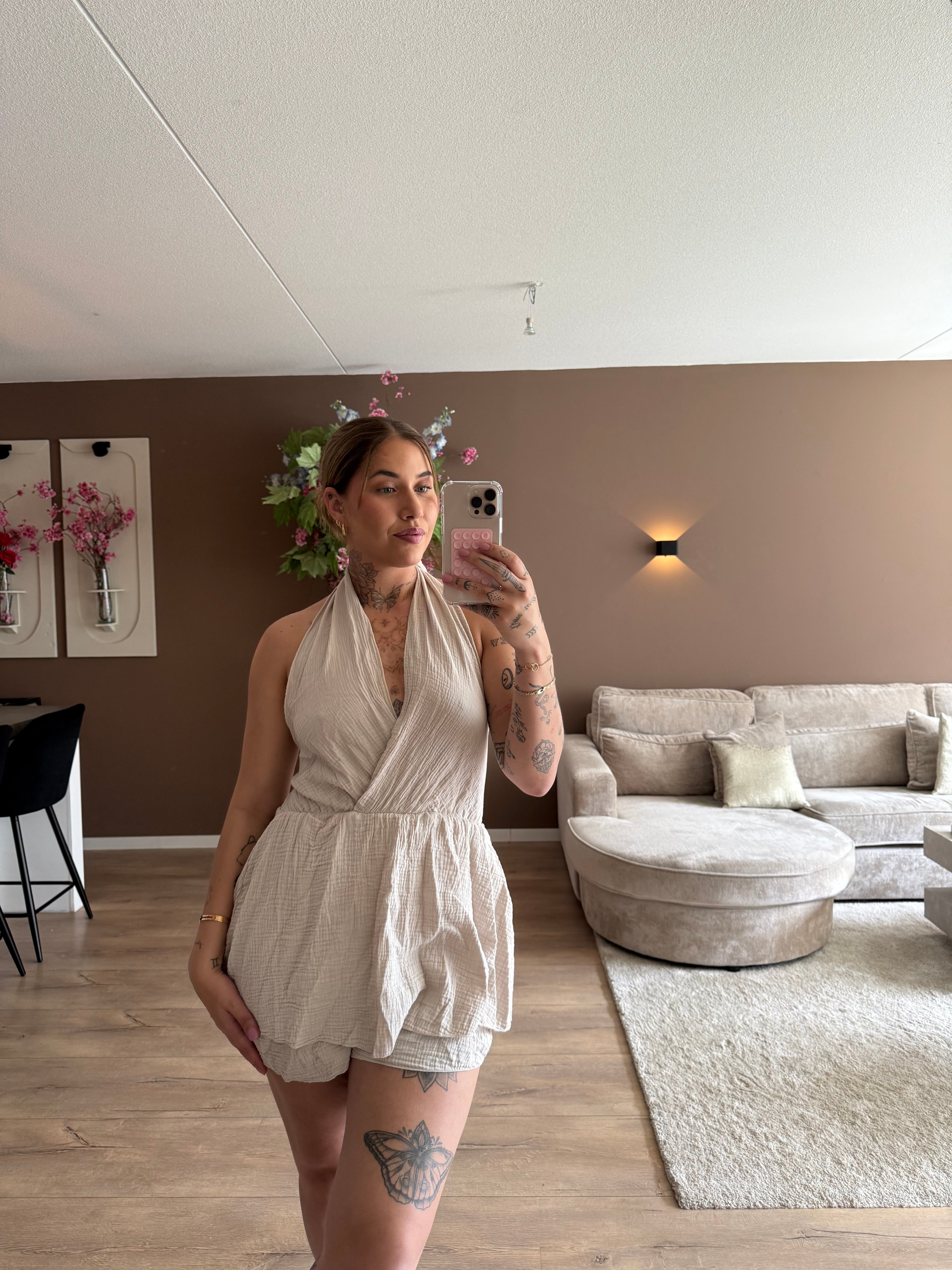 THE NEW EVI Jumpsuit - BEIGE