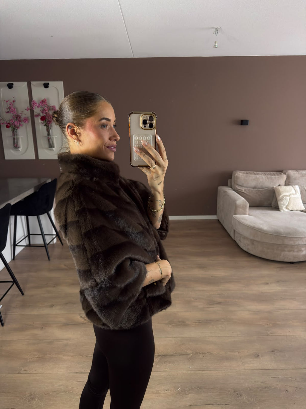 Faux fur bodywarmer