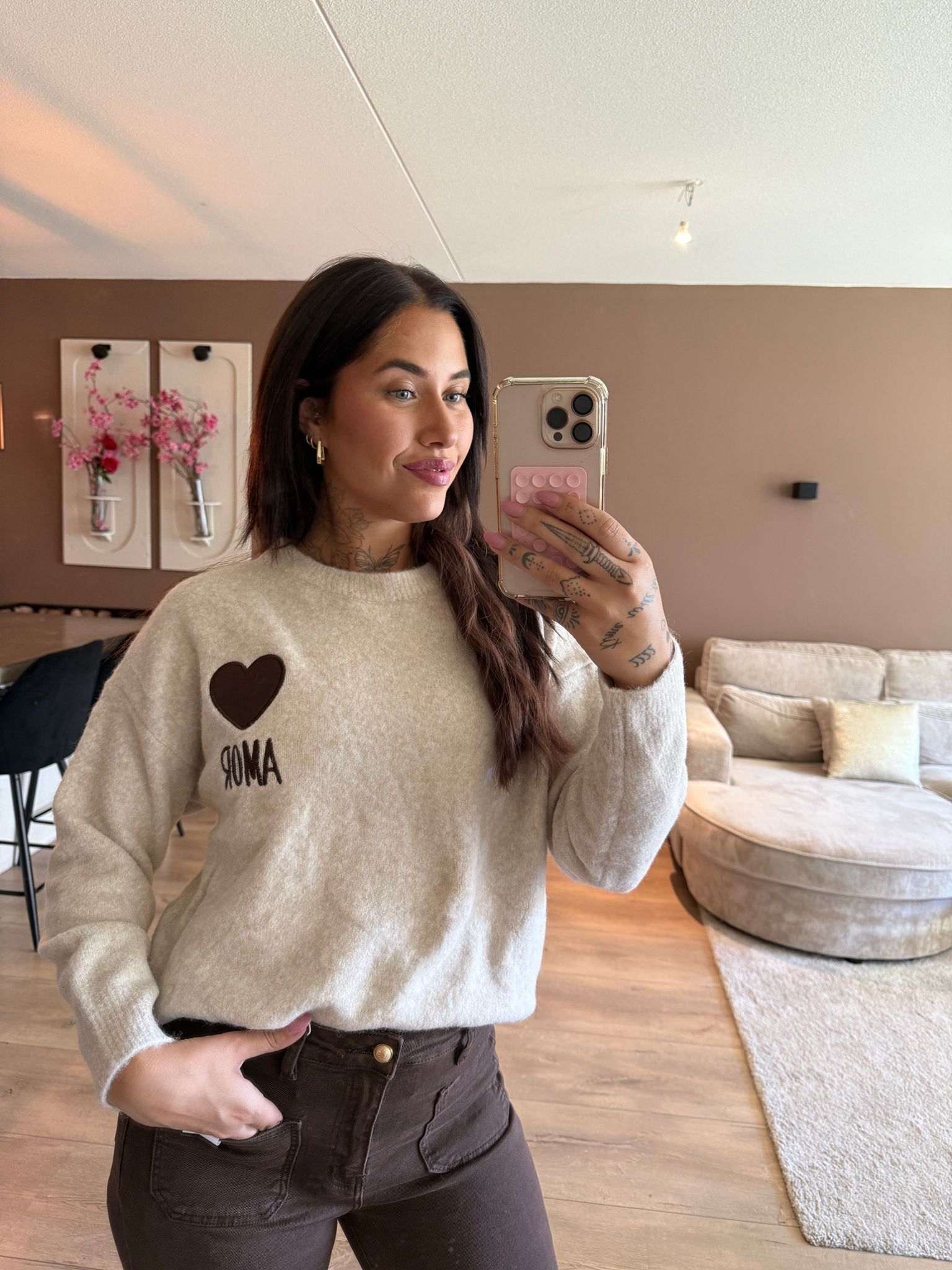 Amor sweater - choco