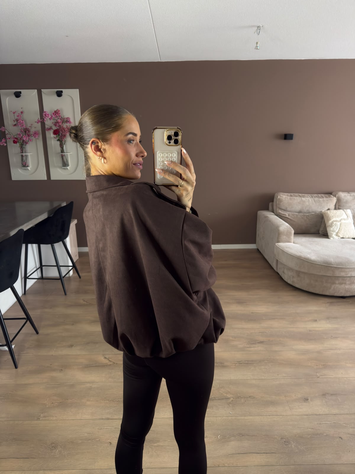 Suede bomber jack