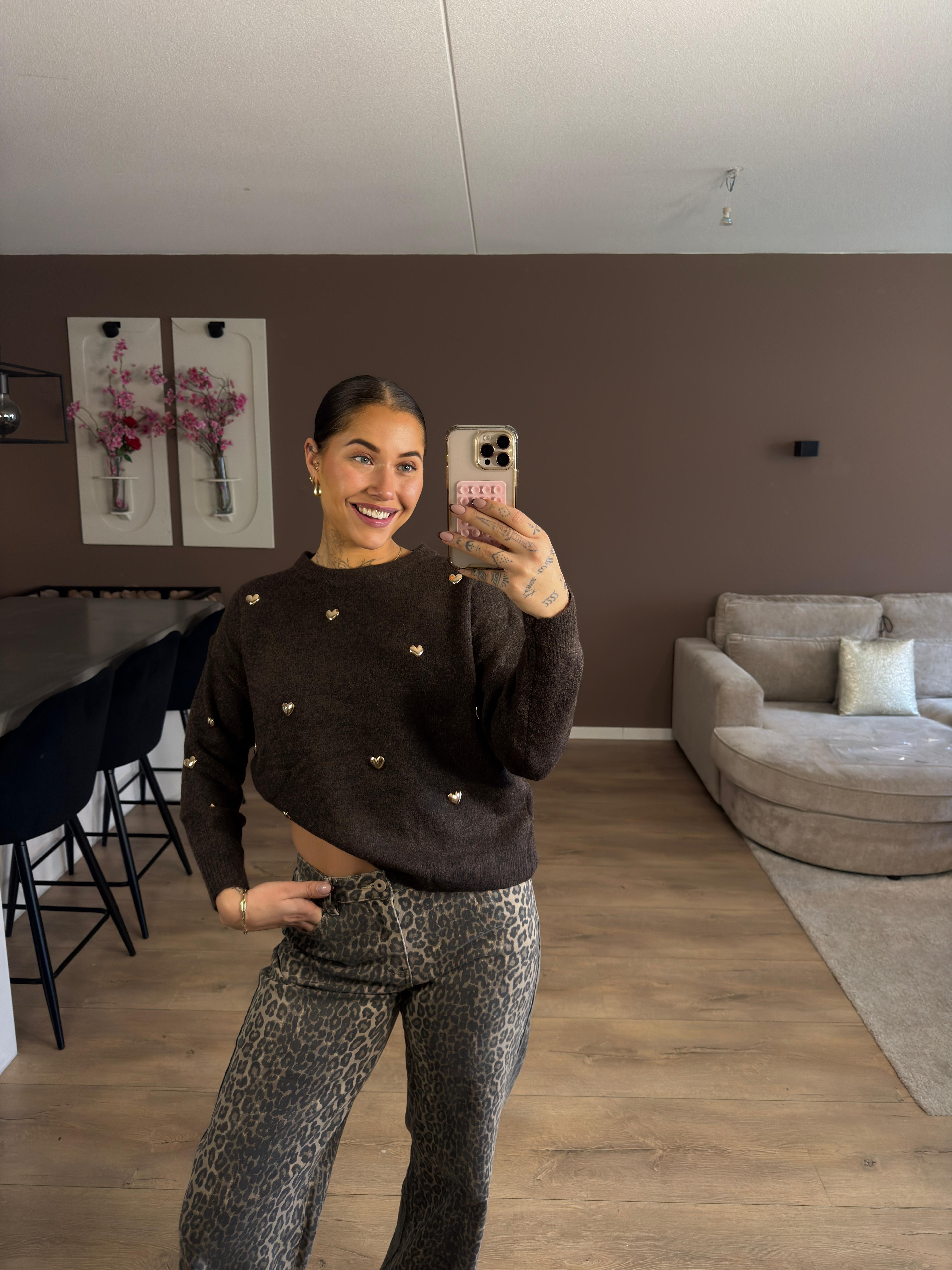 Golden heart knitwear