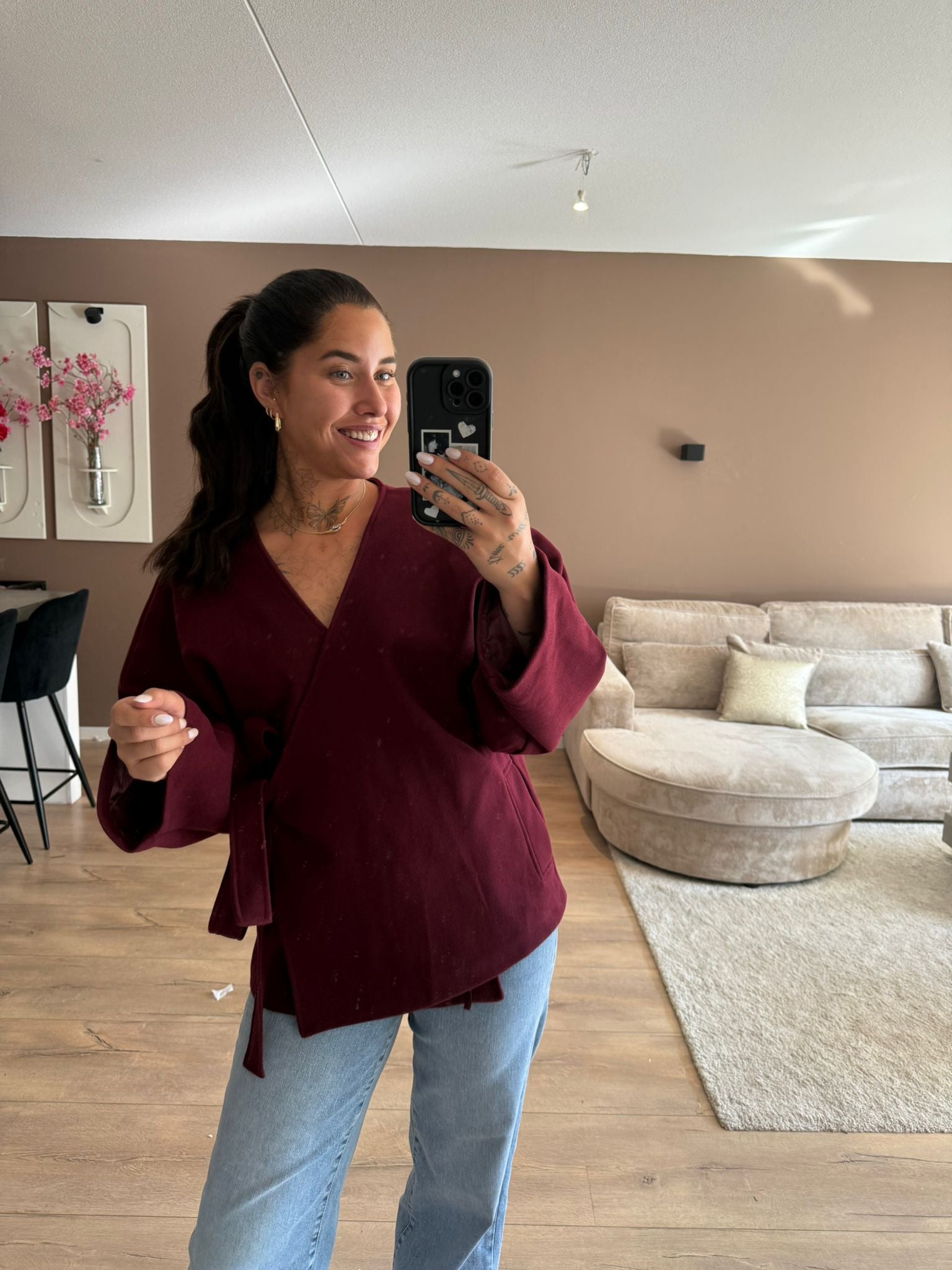 Pepper coat - Bordeaux