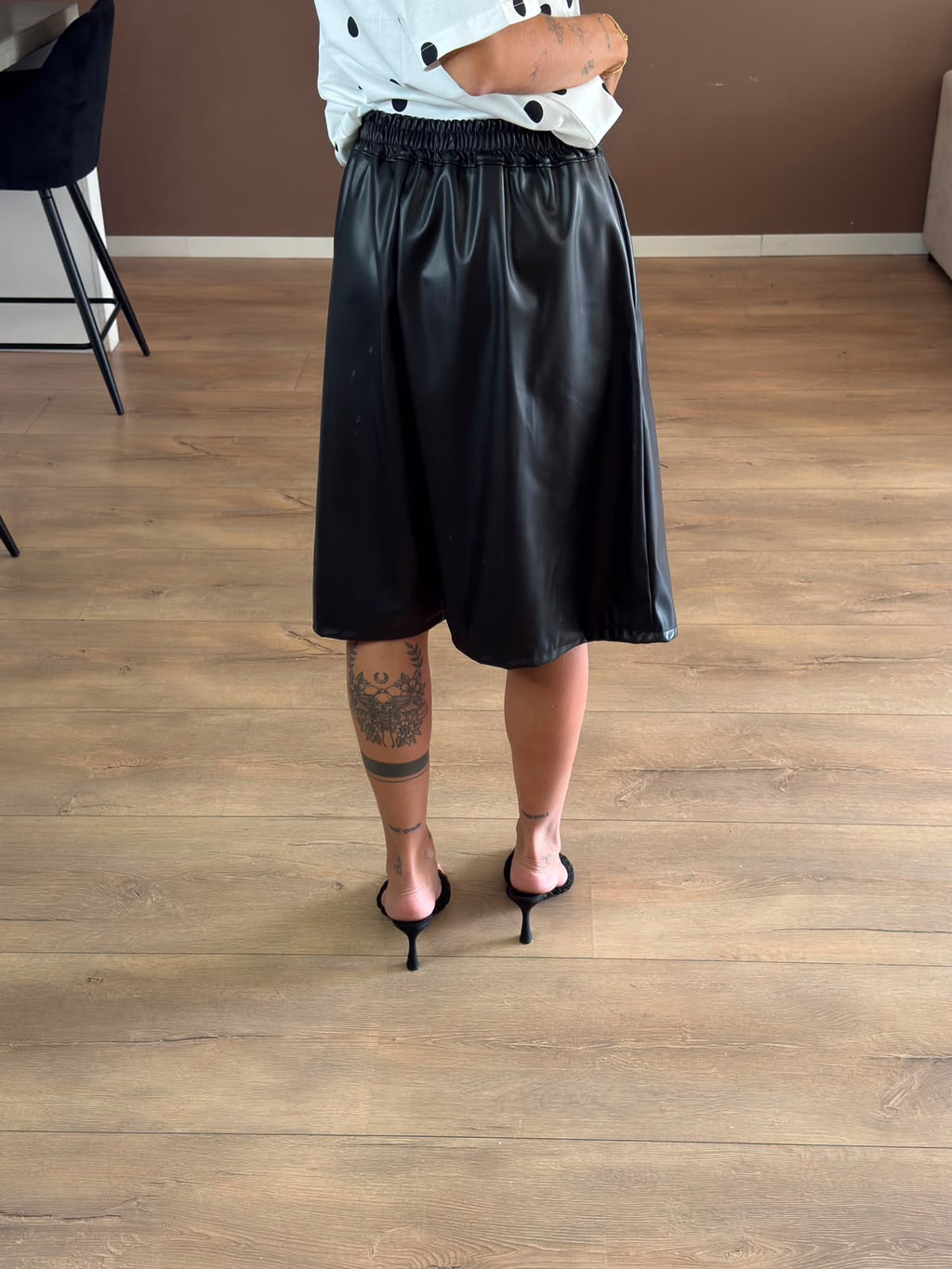 Faux leather Bermuda