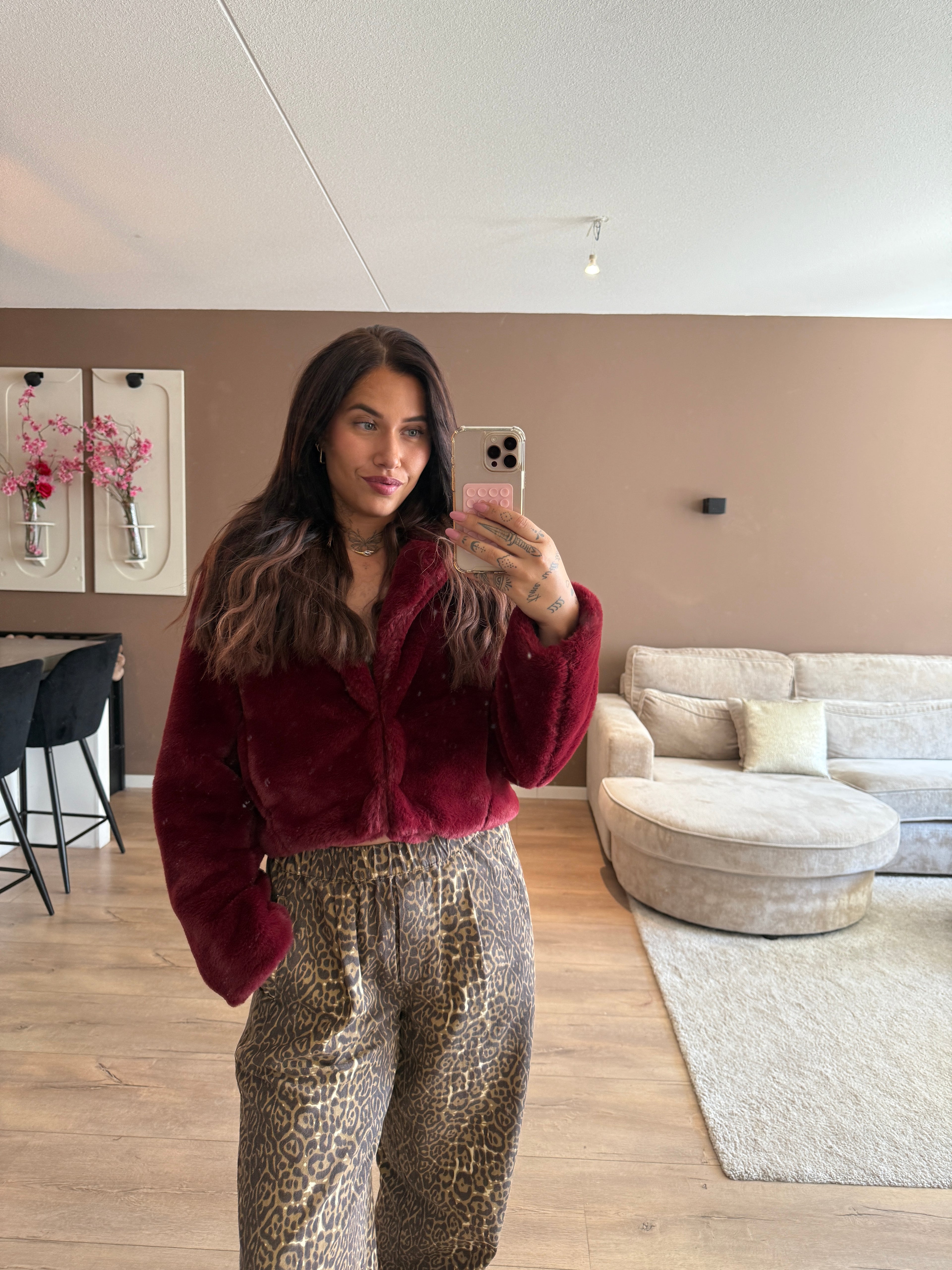 Faux fur - Bordeaux