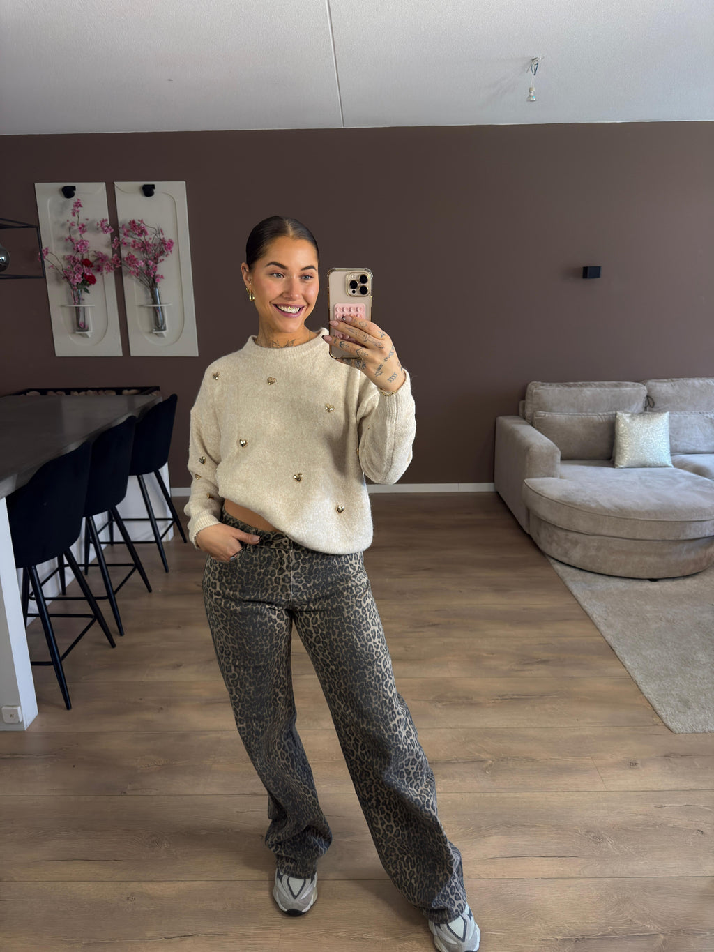 Golden heart knitwear