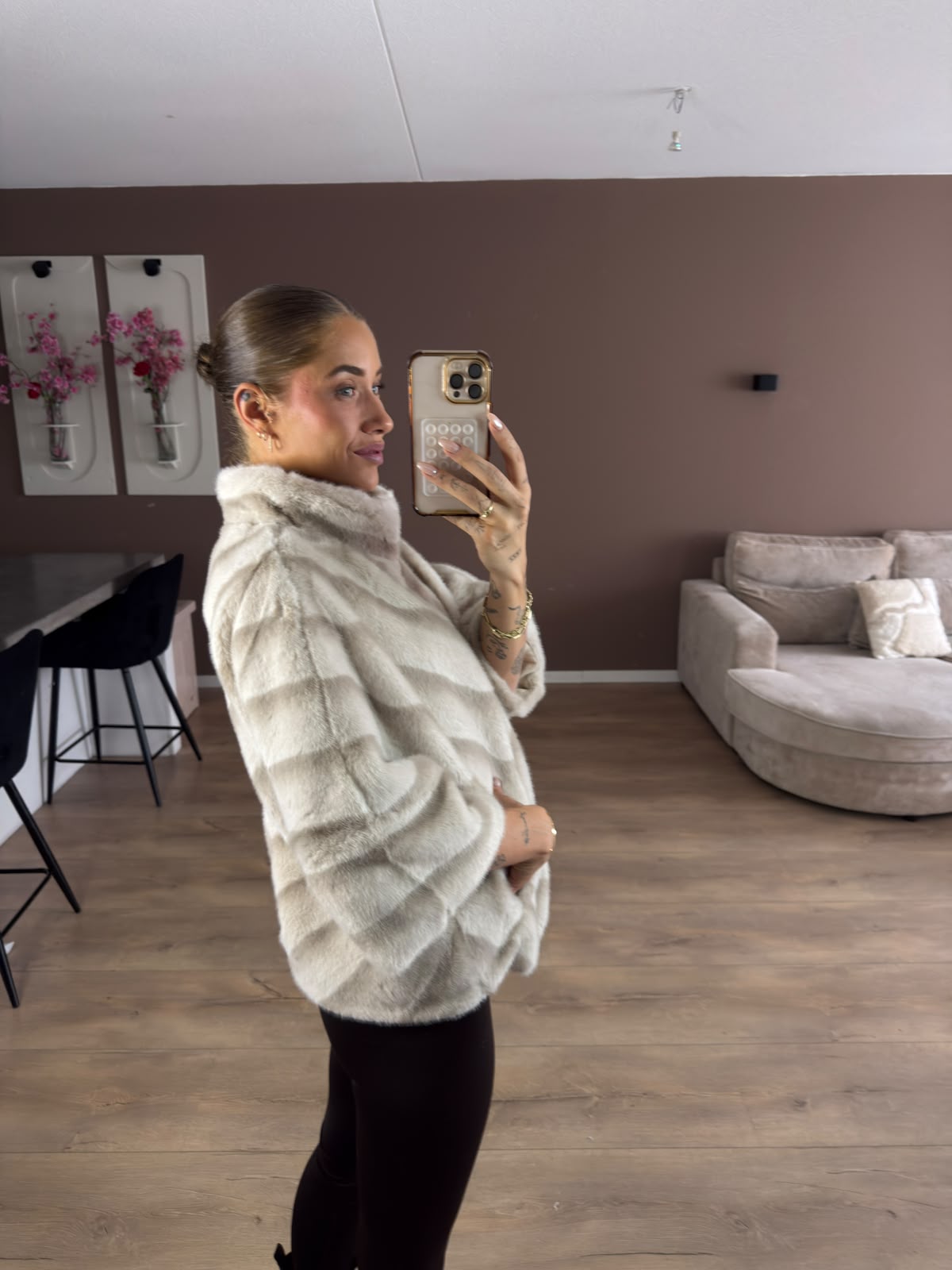 Faux fur bodywarmer