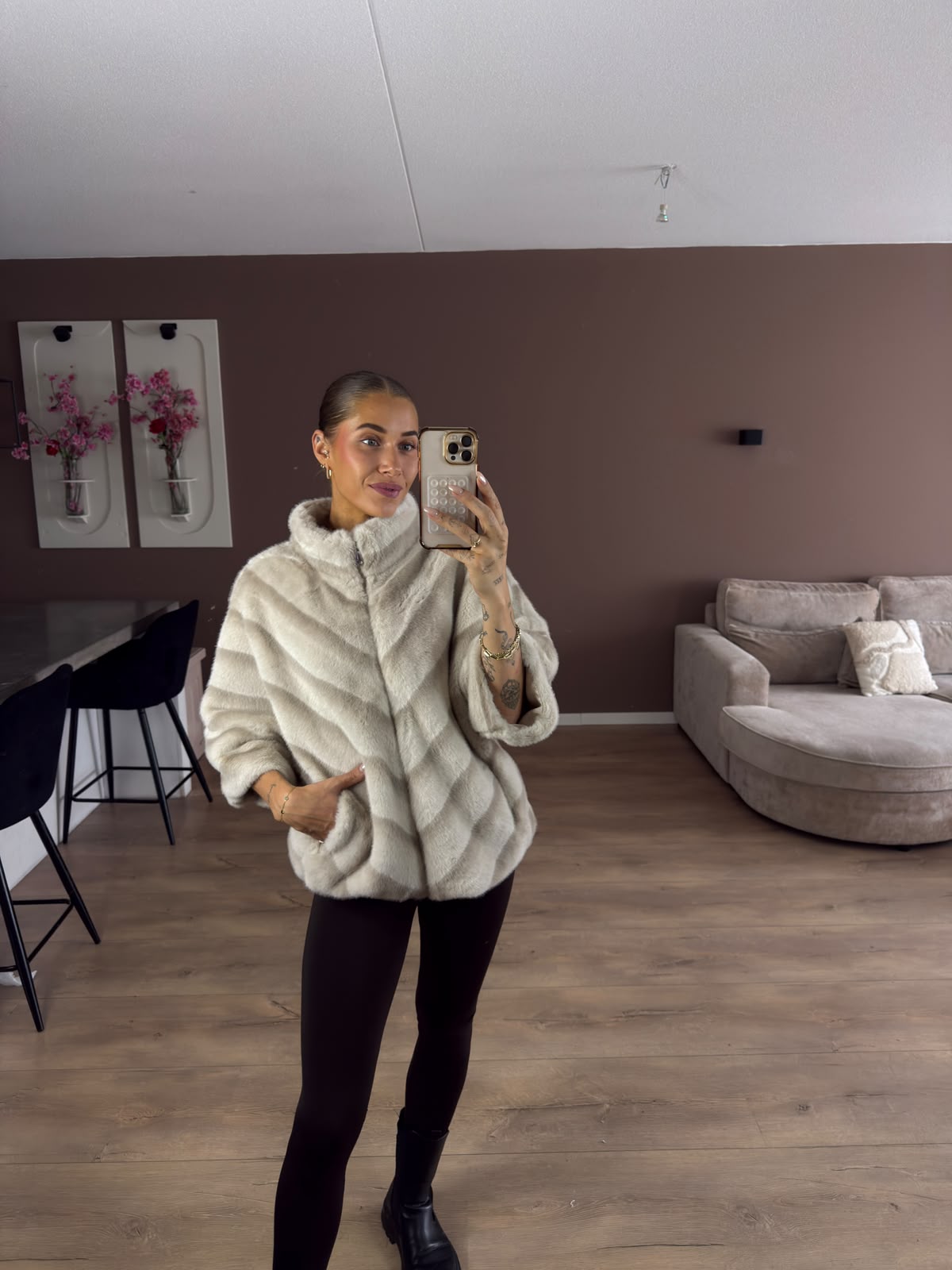 Faux fur bodywarmer