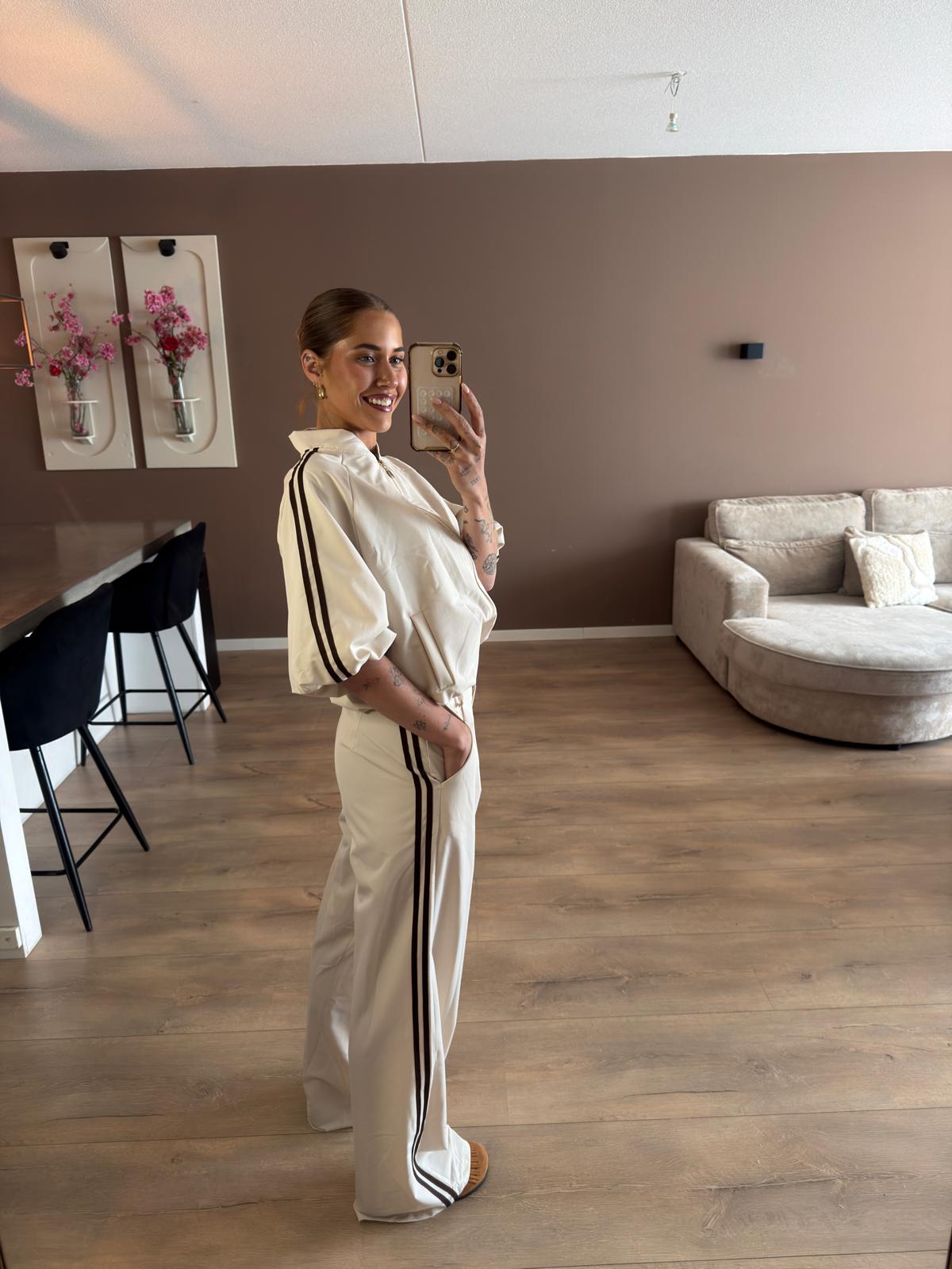 Elise top beige bruin