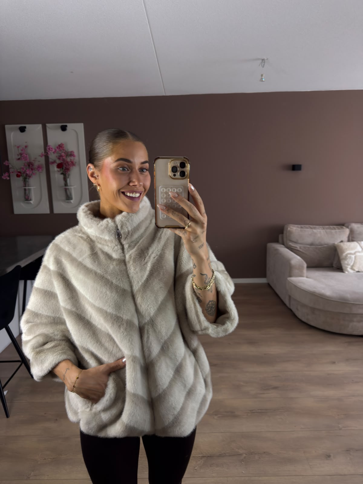 Faux fur bodywarmer