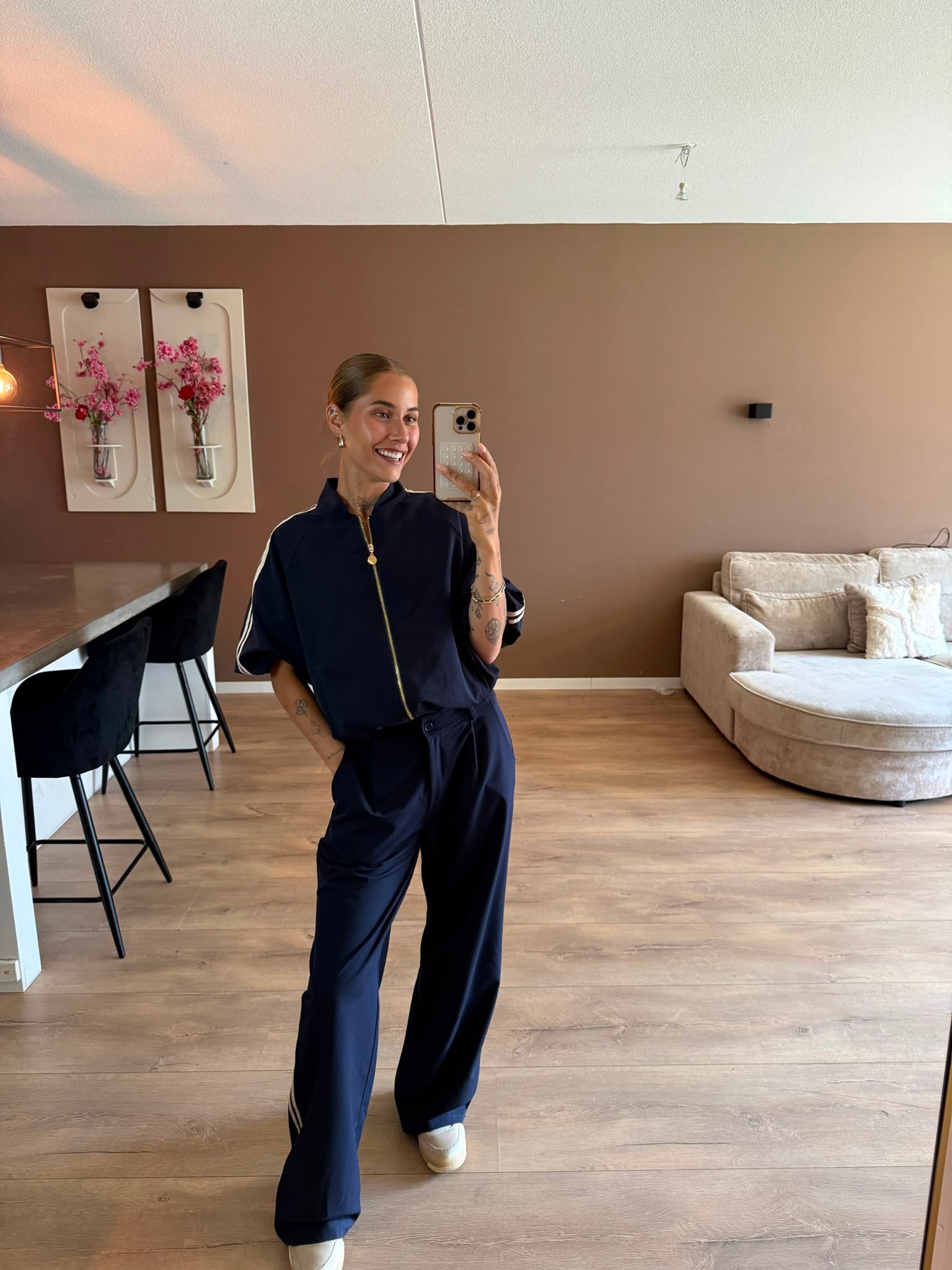 Elise trouser navy blauw