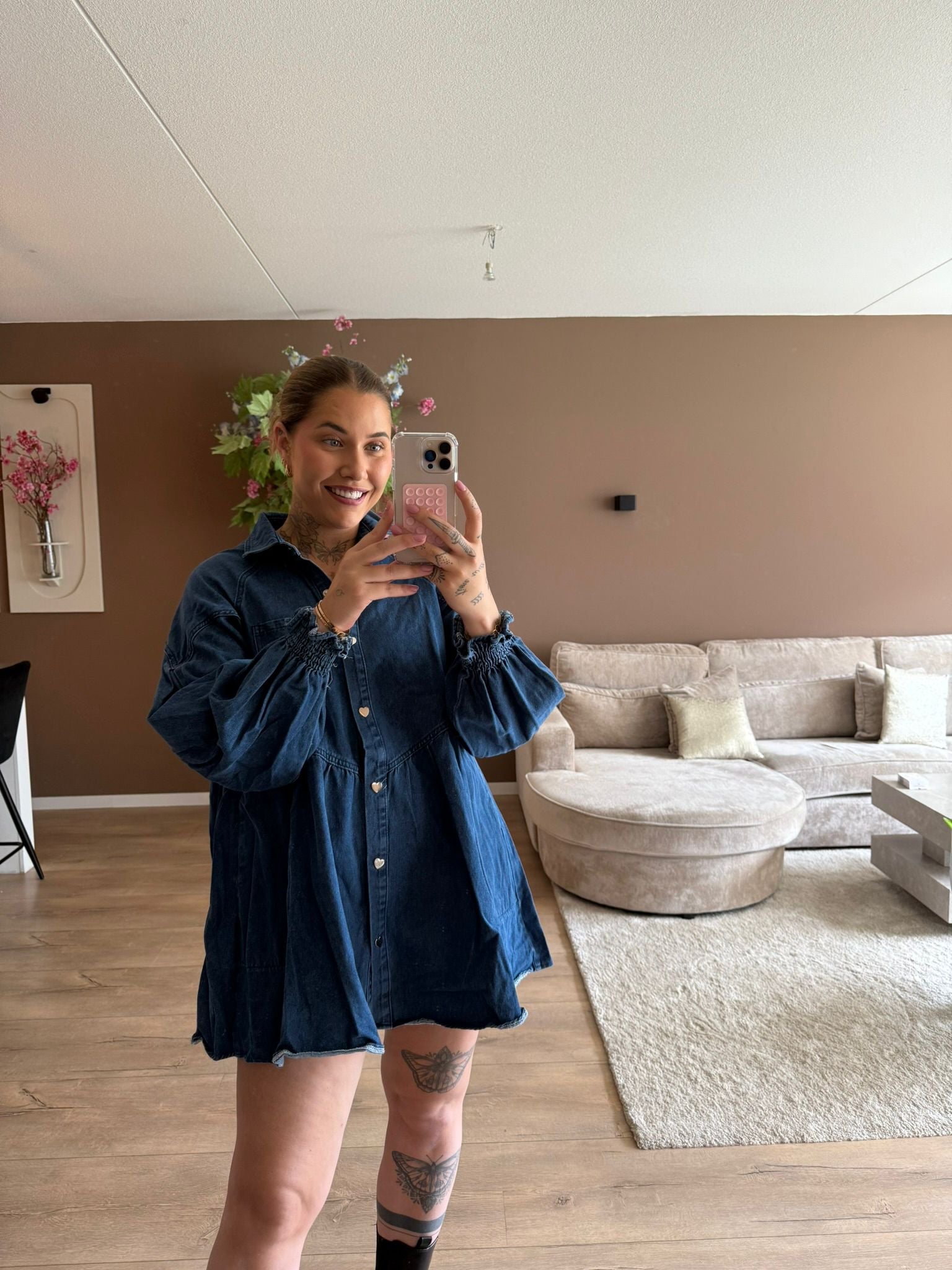 THE AISHA DENIM DRESS