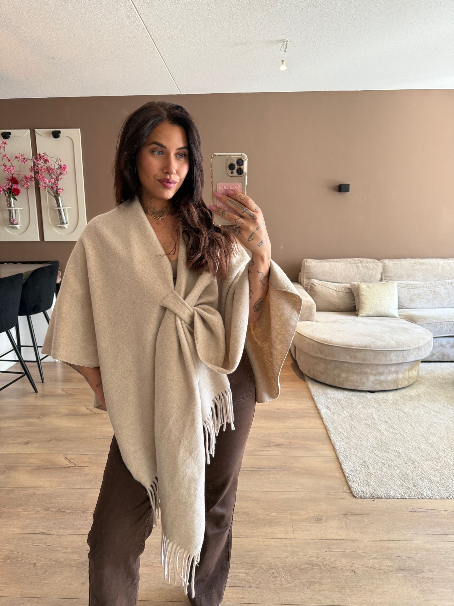 Lady poncho - beige