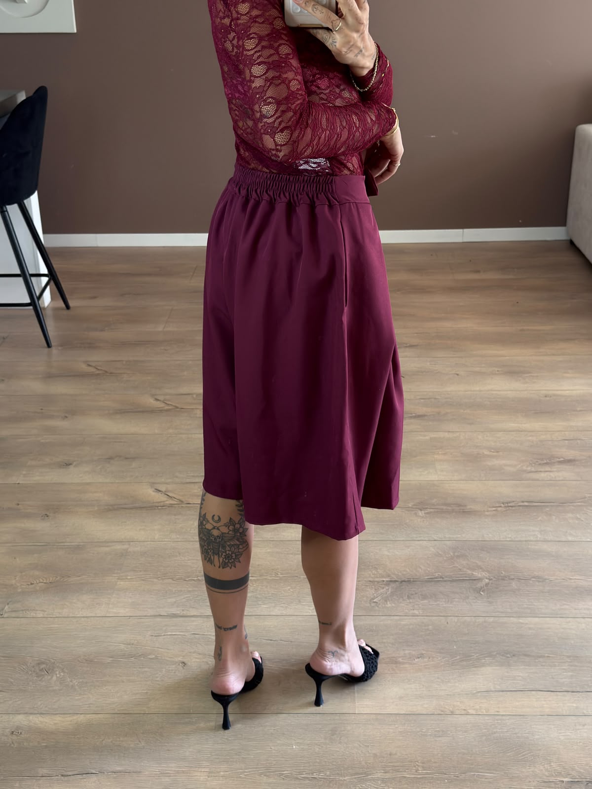 Yvie Bermuda Bordeaux
