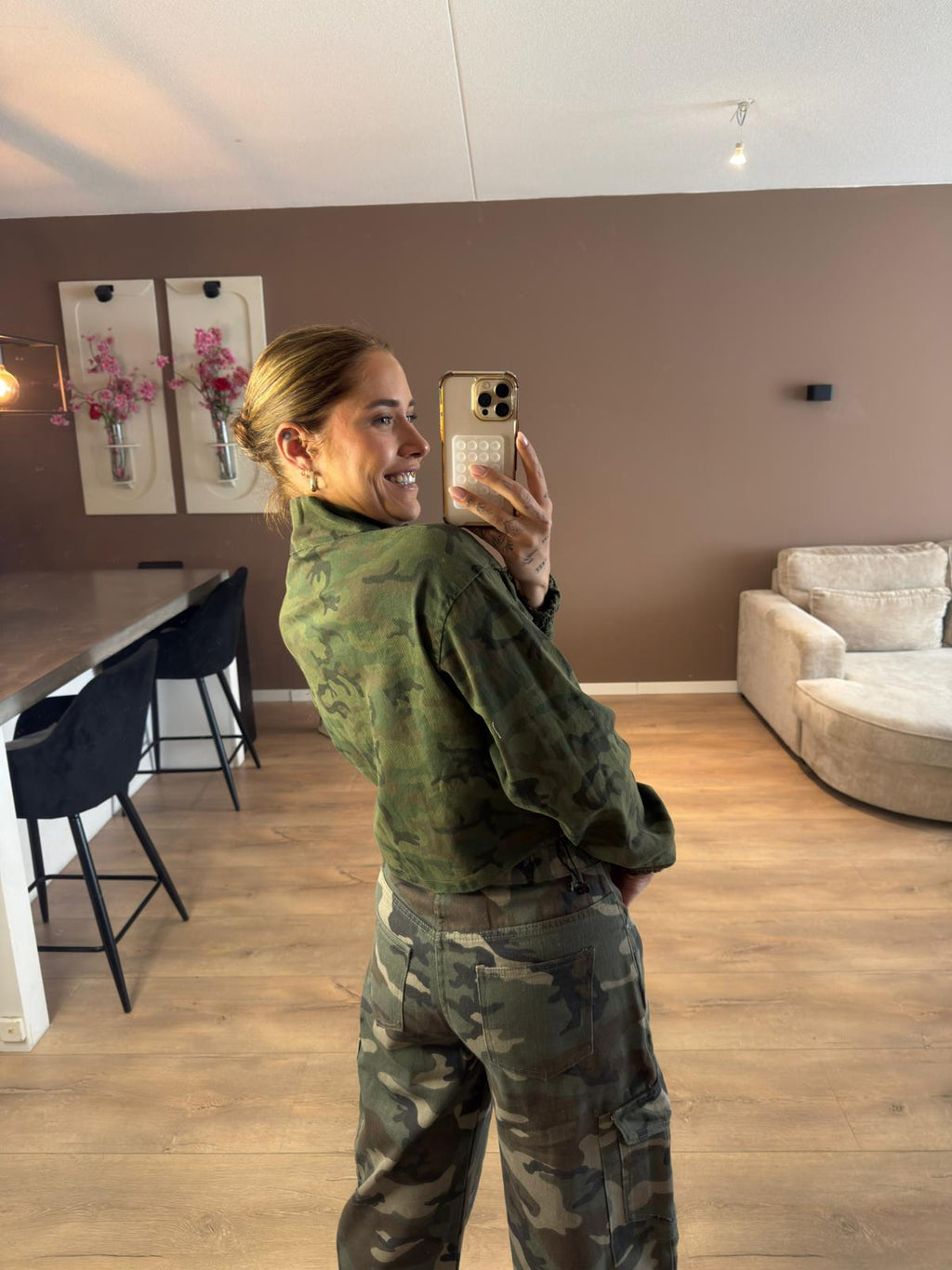 Camo denim jacket