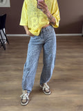 Light leopard jeans