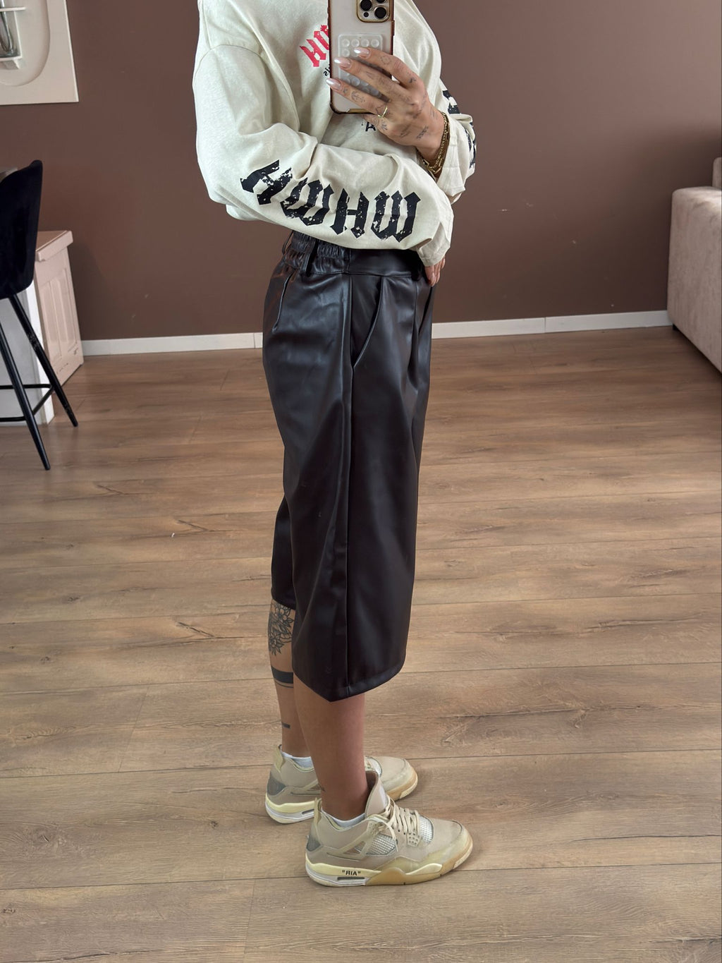 Faux leather Jort