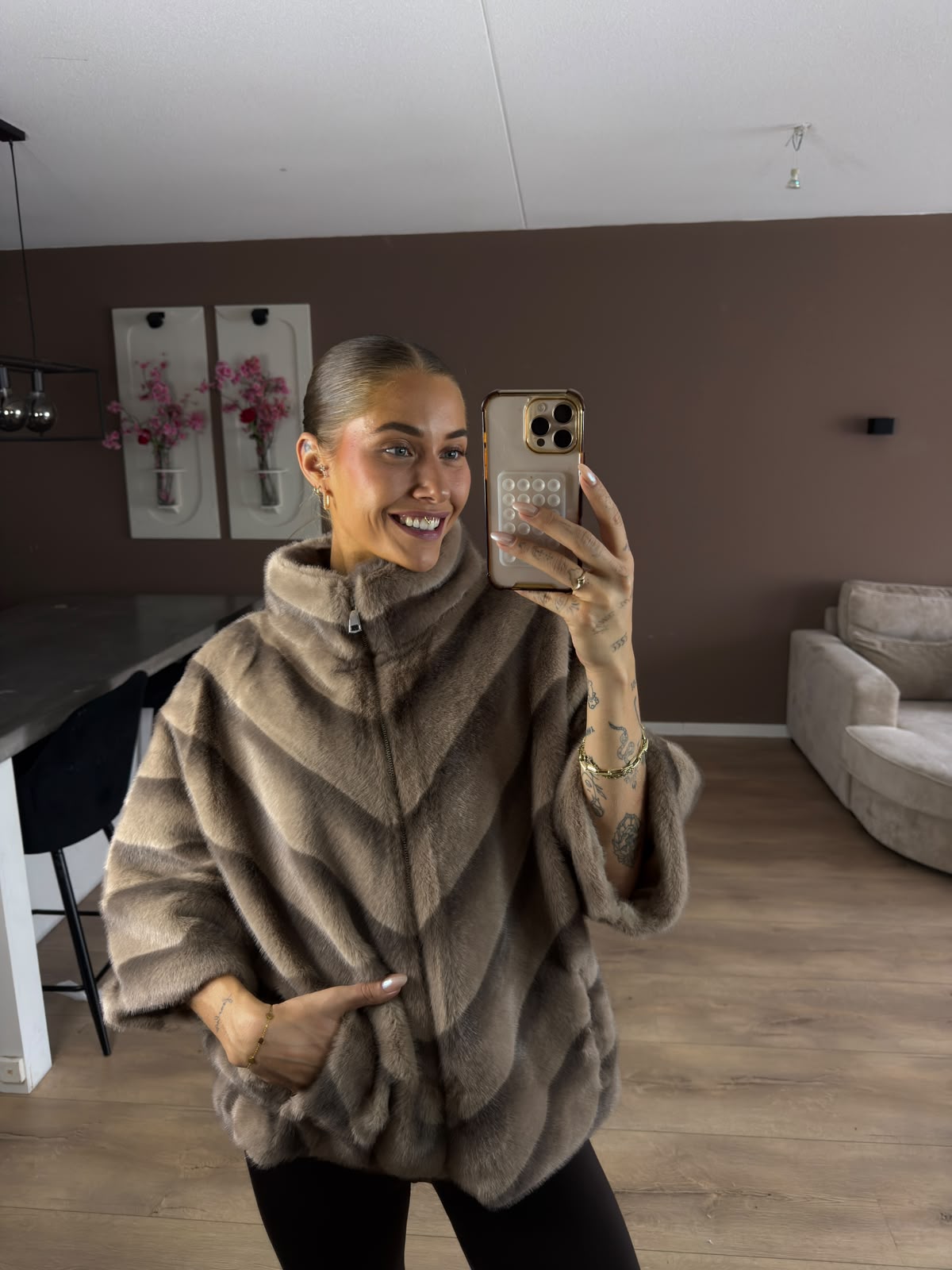 Faux fur bodywarmer