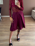 Yvie Bermuda Bordeaux