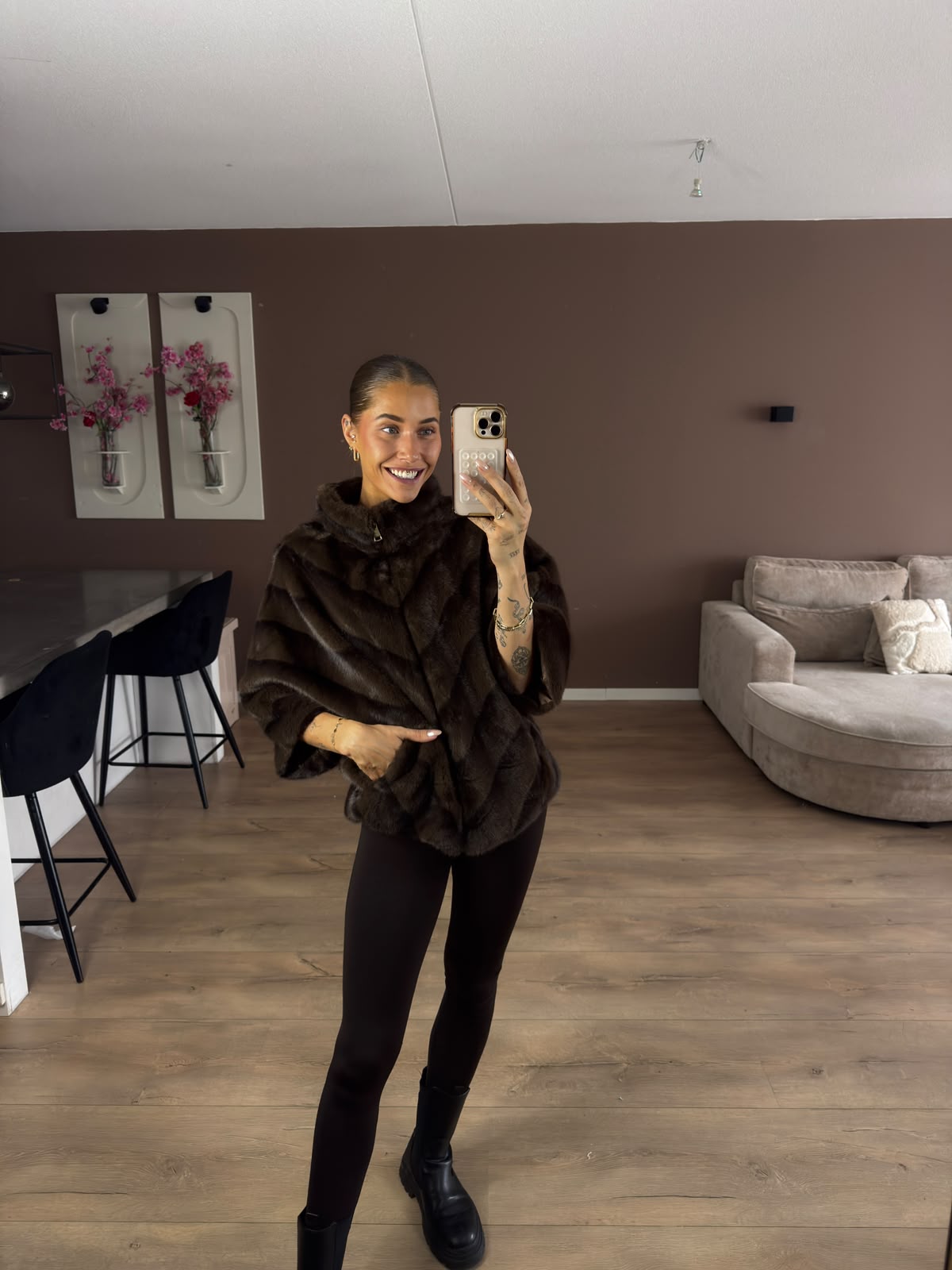 Faux fur bodywarmer