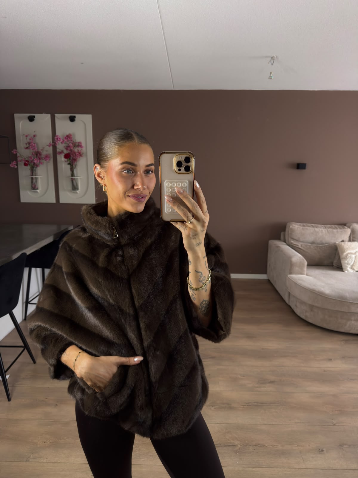 Faux fur bodywarmer