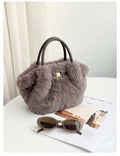 Faux fur midi bag
