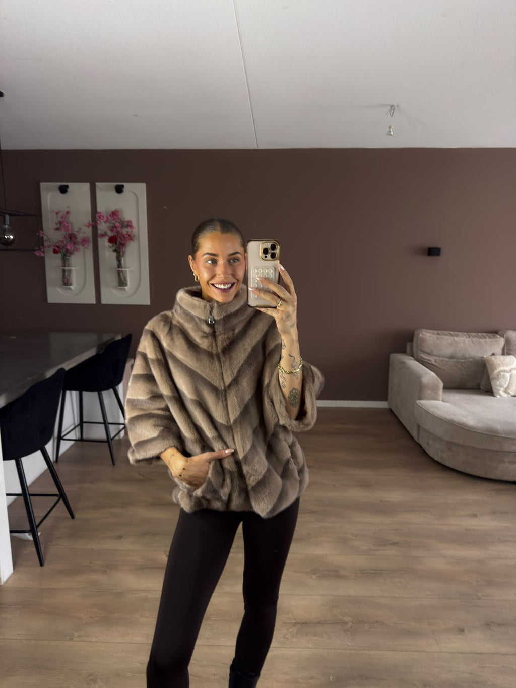 Faux fur bodywarmer