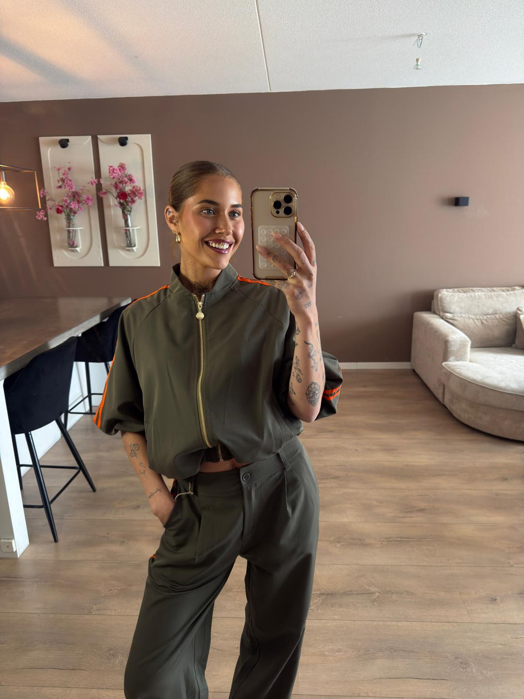 Elise top khaki