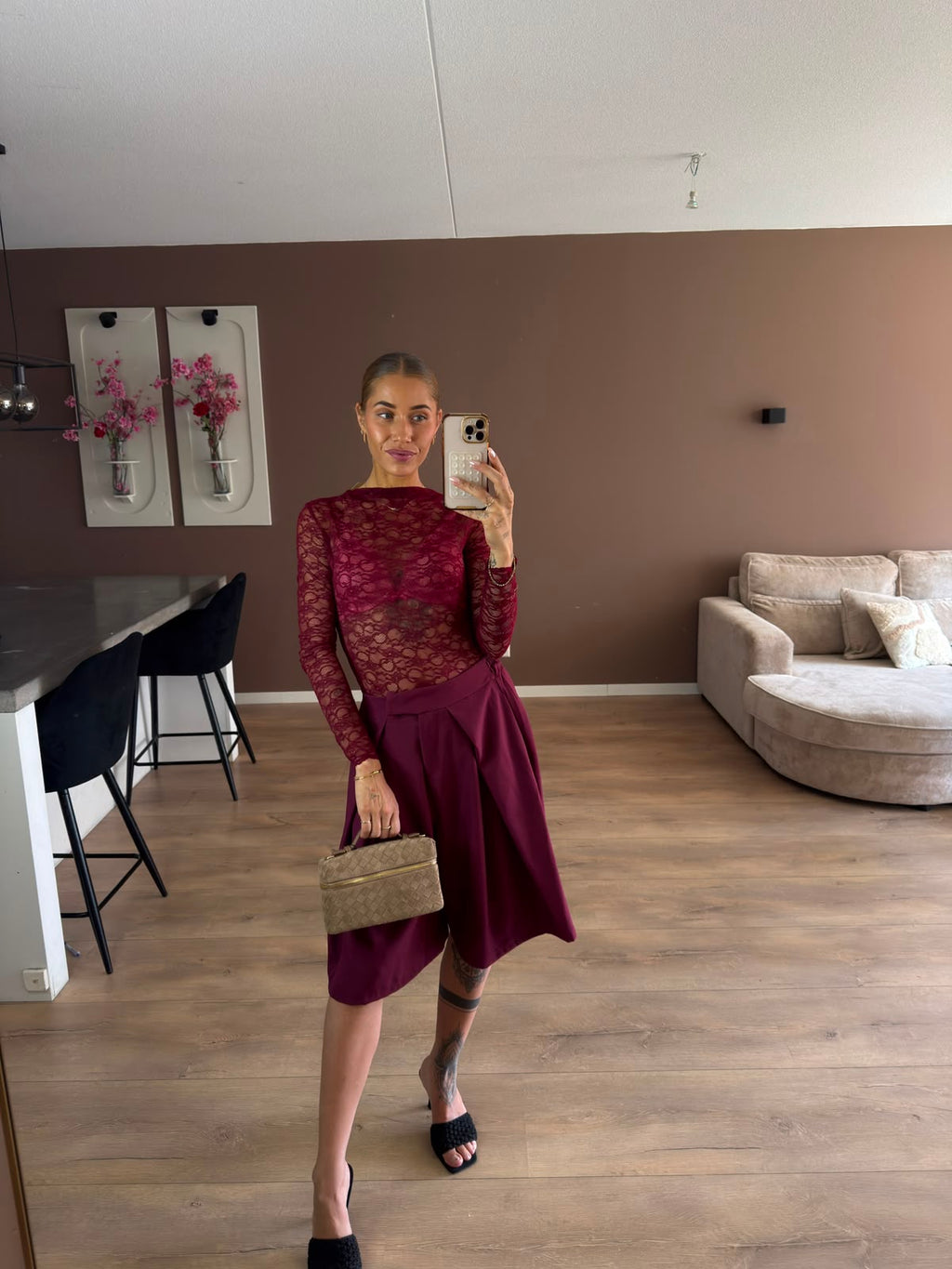 Yvie Bermuda Bordeaux