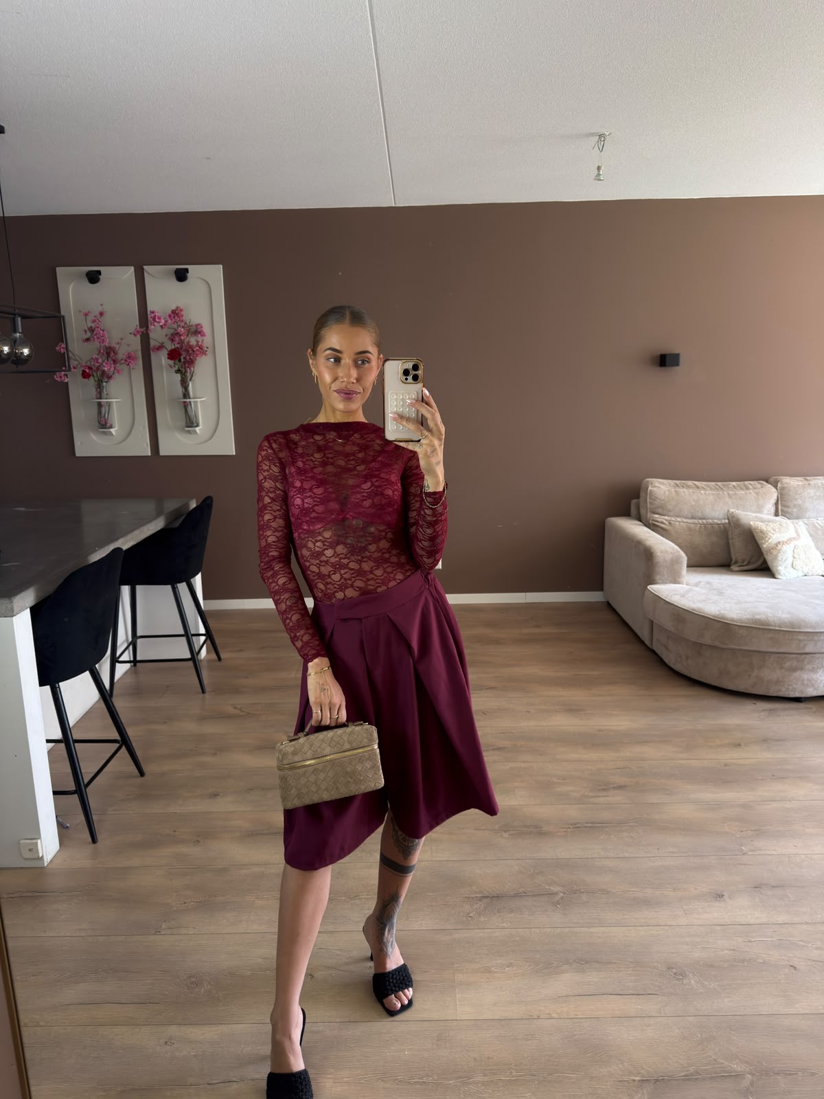 Yvie Bermuda Bordeaux