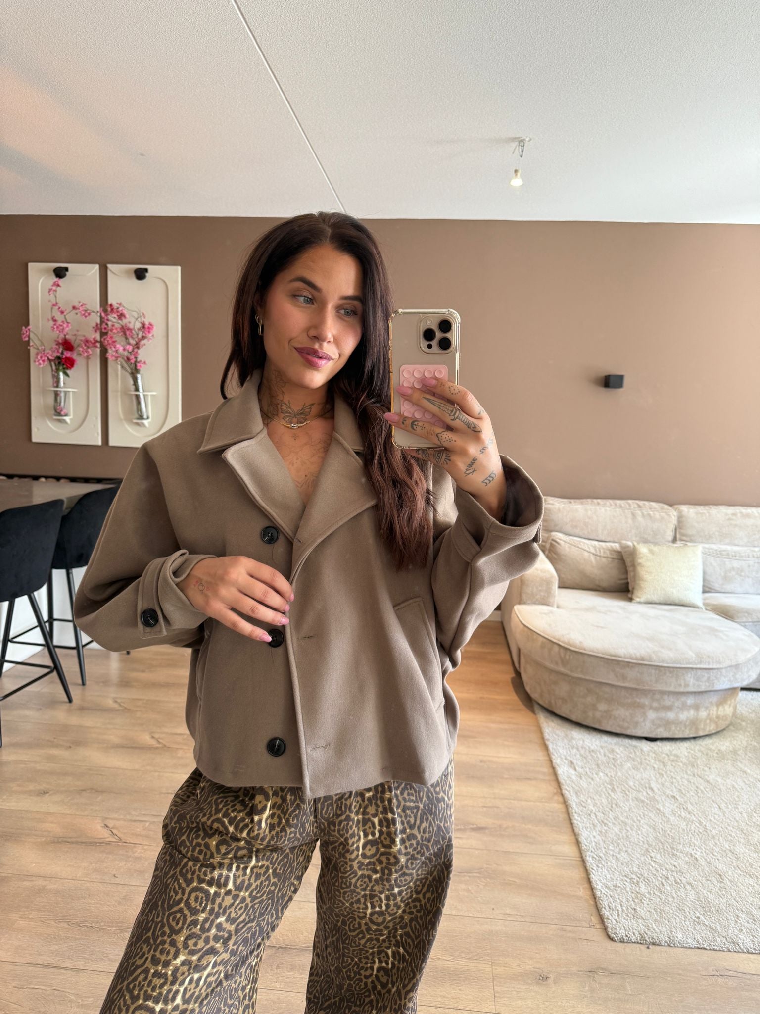 Balloon jacket - taupe