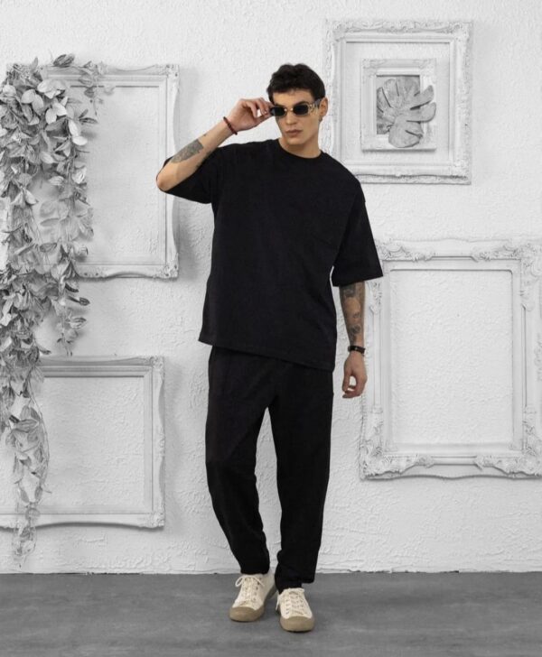 THE NOACHH SET - BLACK (oversized tee + pants) - Afbeelding 3