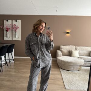 Jaycie Denim Set Grey