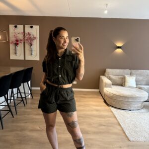 THE SHIRLEY CROP SET SHORT - GREEN