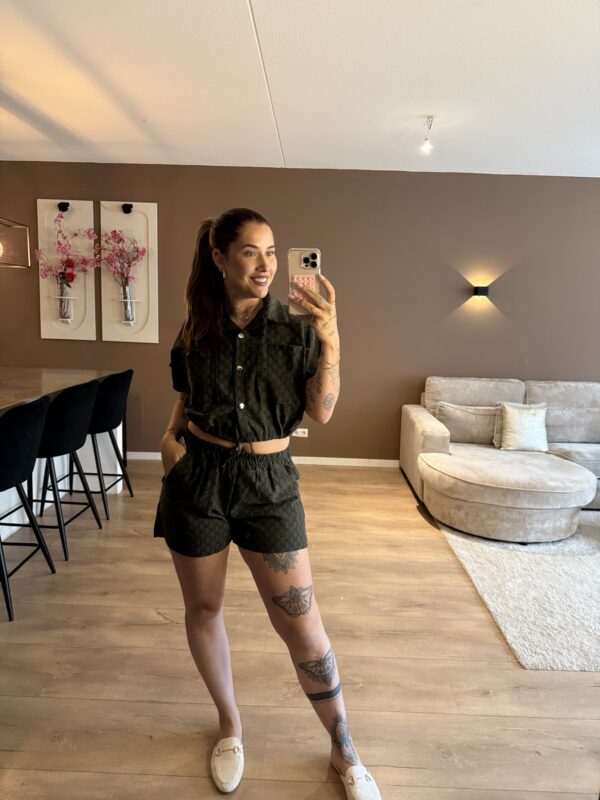 THE SHIRLEY CROP SET SHORT - GREEN