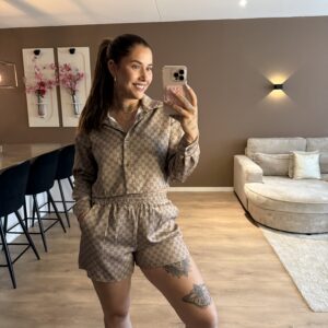 THE SHIRLEY CROP SET LONG - BEIGE