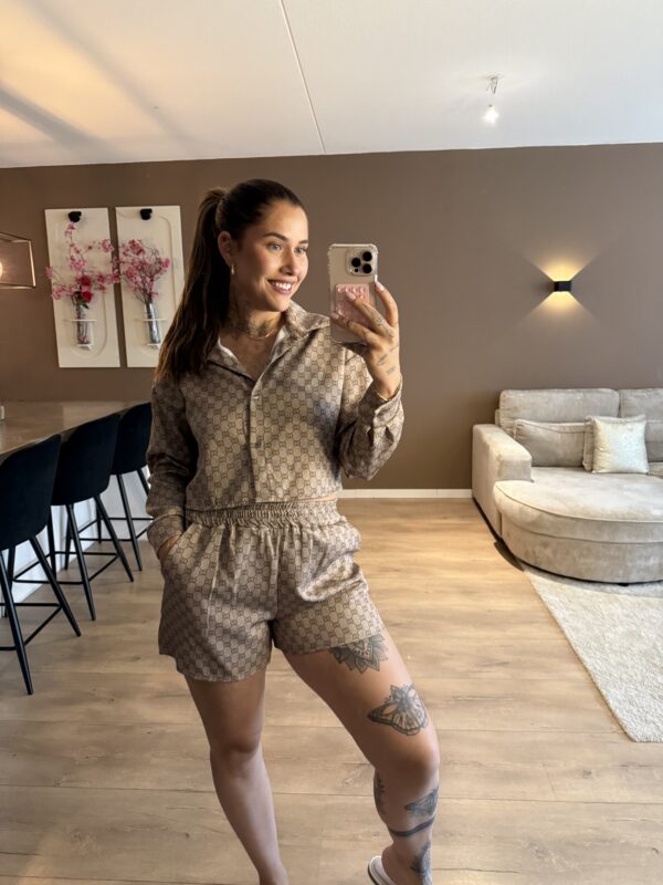 THE SHIRLEY CROP SET LONG - BEIGE