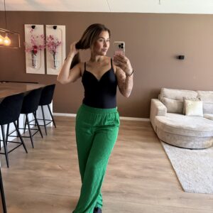 THE EXCLUSIVE SATIN JOGGER - GREEN